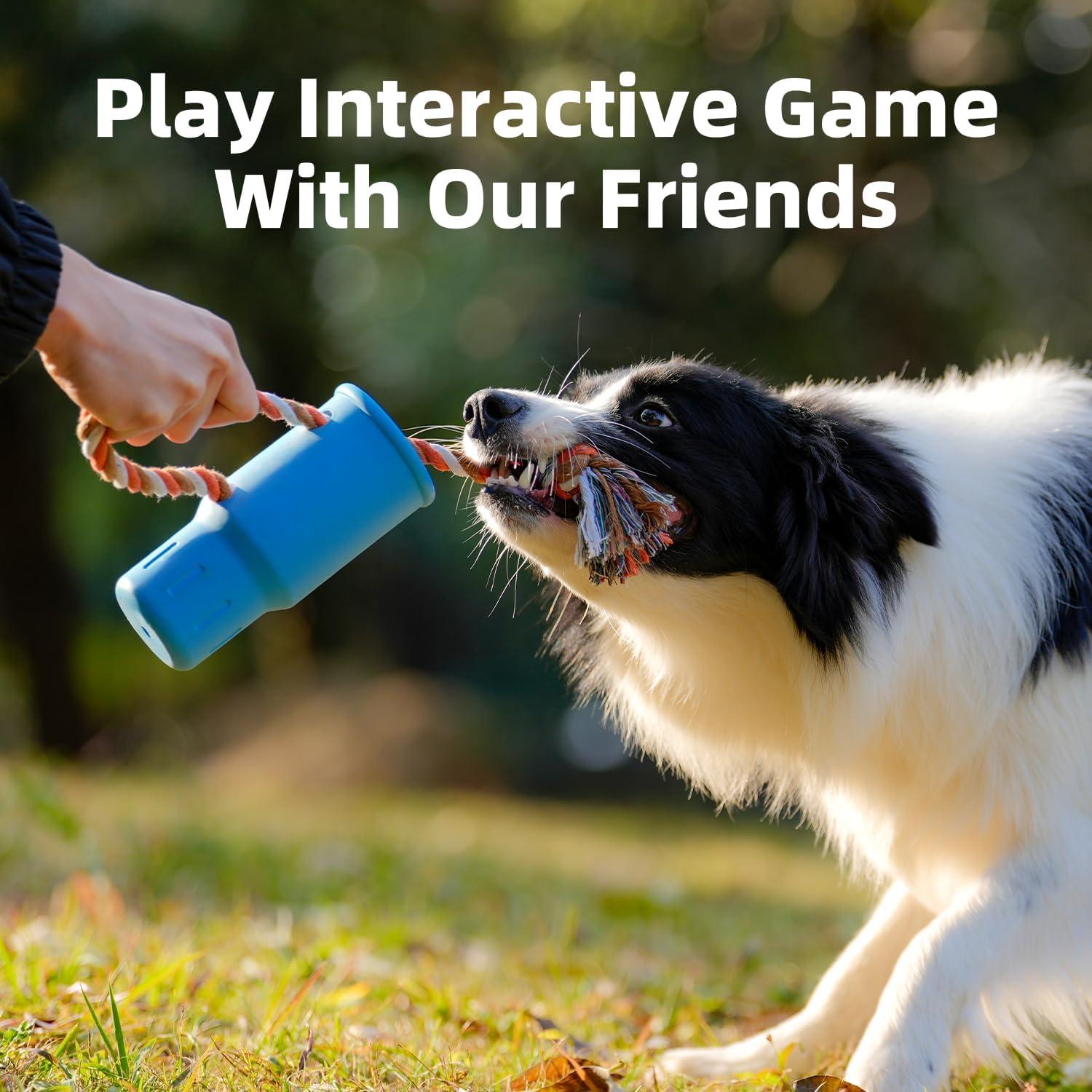 Dog Toys for Aggressive Chewers, Dog Squeaky Toys for Large Dogs, Durable Indestructible Tough Dog Chew Toys for Medium Dogs, Interactive Rubber Dog Toys to Keep Them Busy