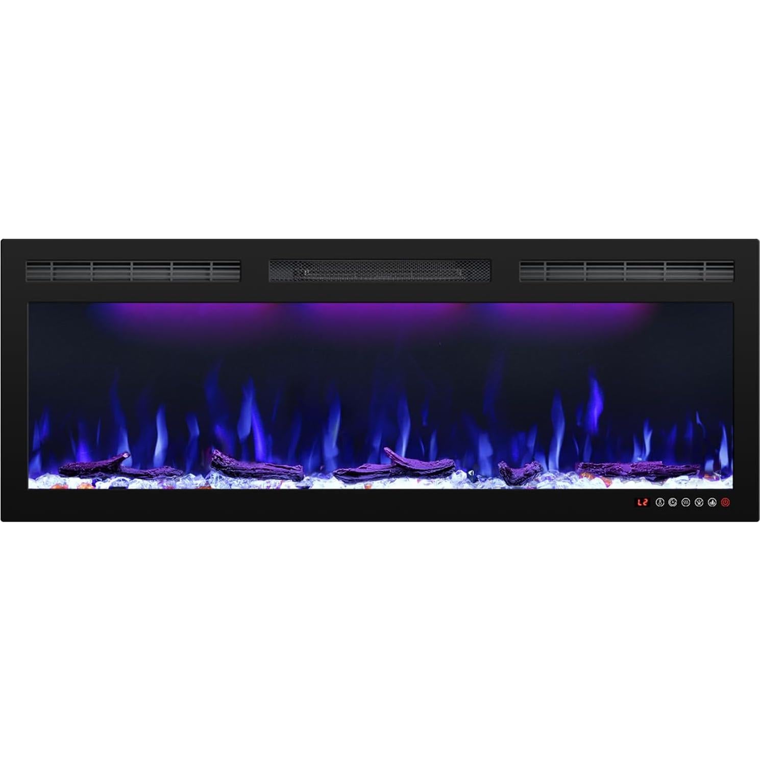 Chimenea Eléctrica Empotrada Mystflame 114 cm con Control Remoto