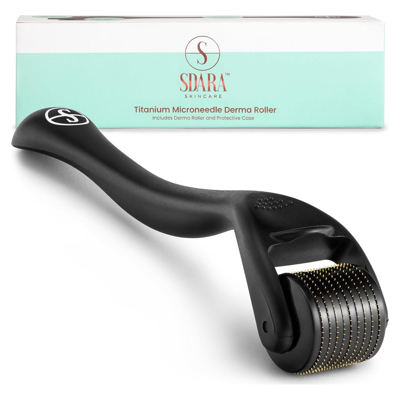 Rodillo Derma Sdara Negro Microneedling con Estuche Gratis