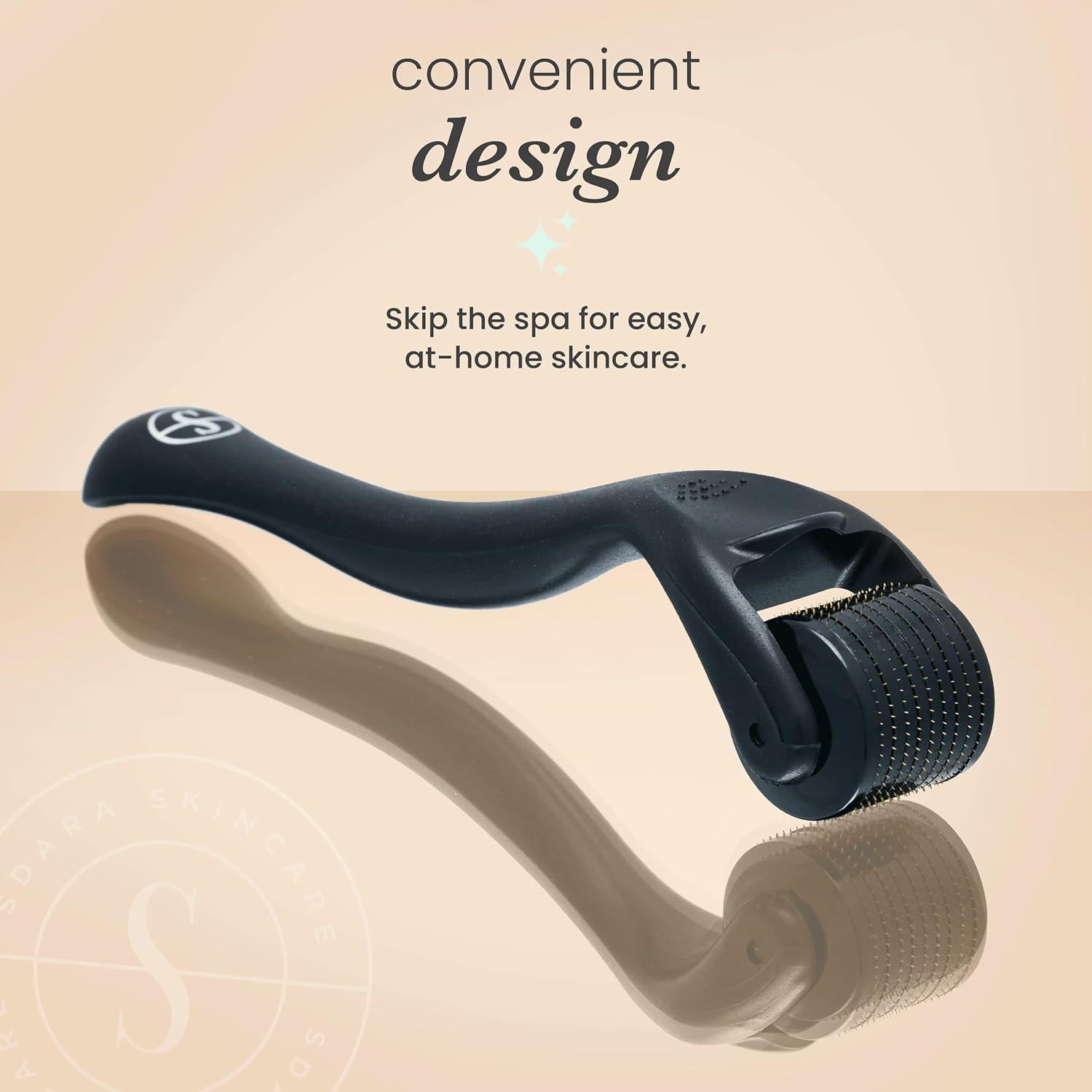 Rodillo Derma Sdara Negro Microneedling con Estuche Gratis