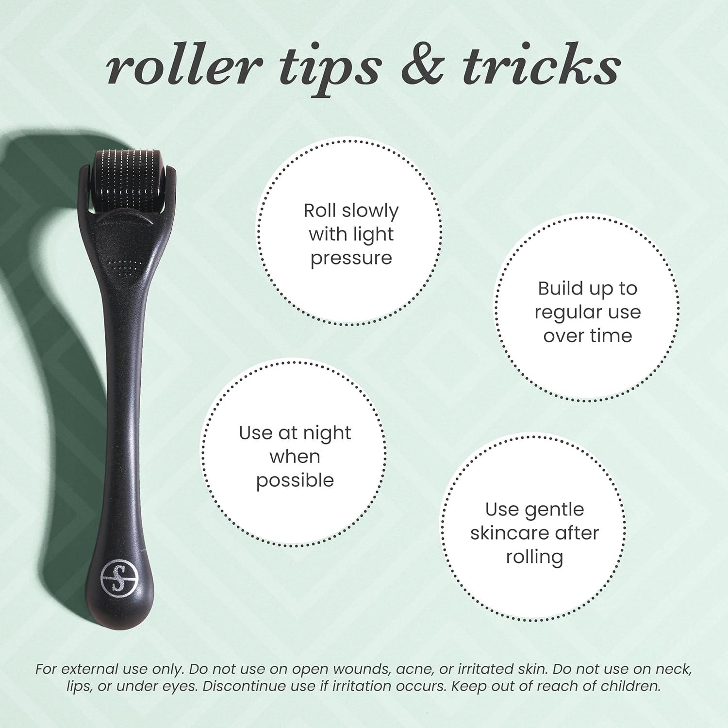 Rodillo Derma Sdara Negro Microneedling con Estuche Gratis