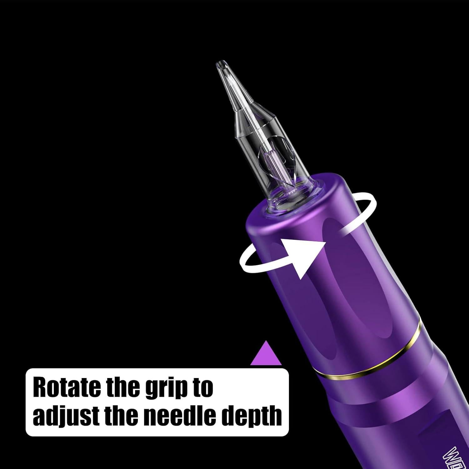 Kit de Máquina de Tatuaje Inalámbrica Wormhole WTK176 - 1,050 mAh