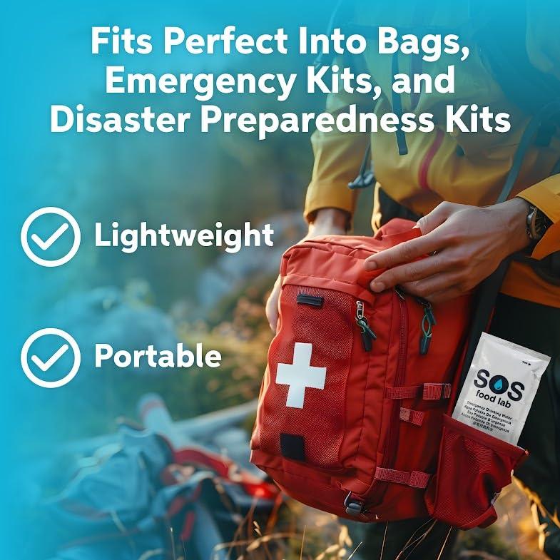 Paquetes de Agua de Emergencia SOS Food Lab - 62 Unidades 125 ml