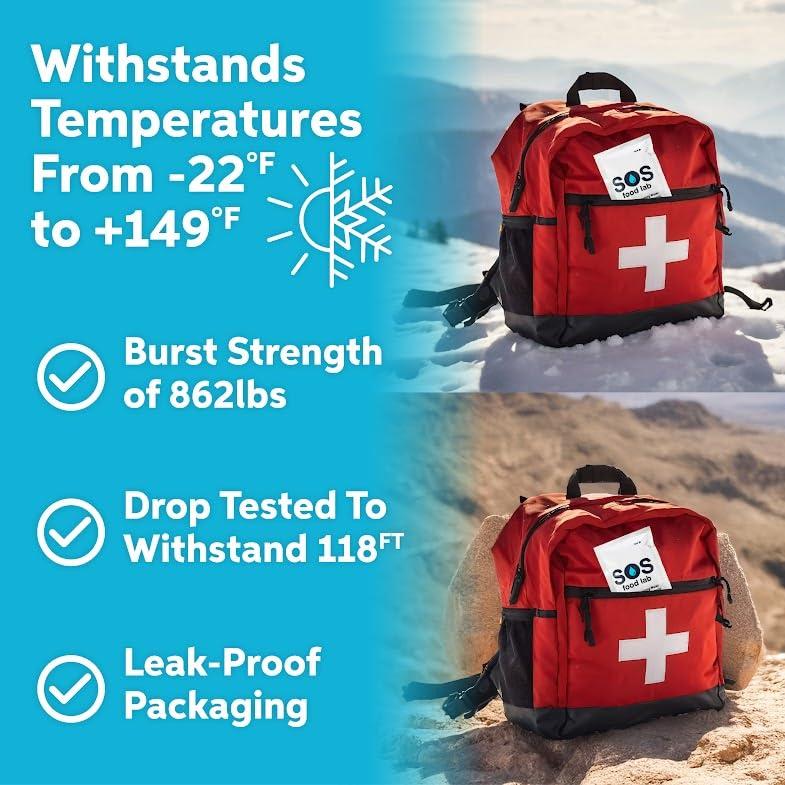 Paquetes de Agua de Emergencia SOS Food Lab - 62 Unidades 125 ml