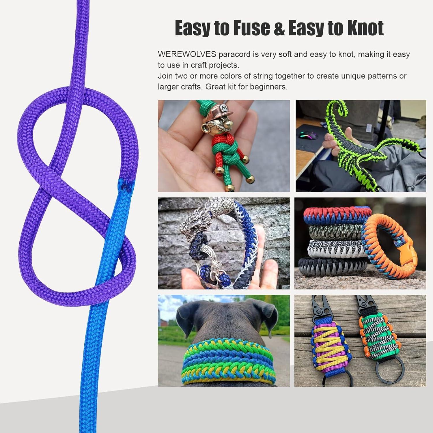 Kit de Paracord 550 WEREWOLVES - 24 Colores, 73.15 m