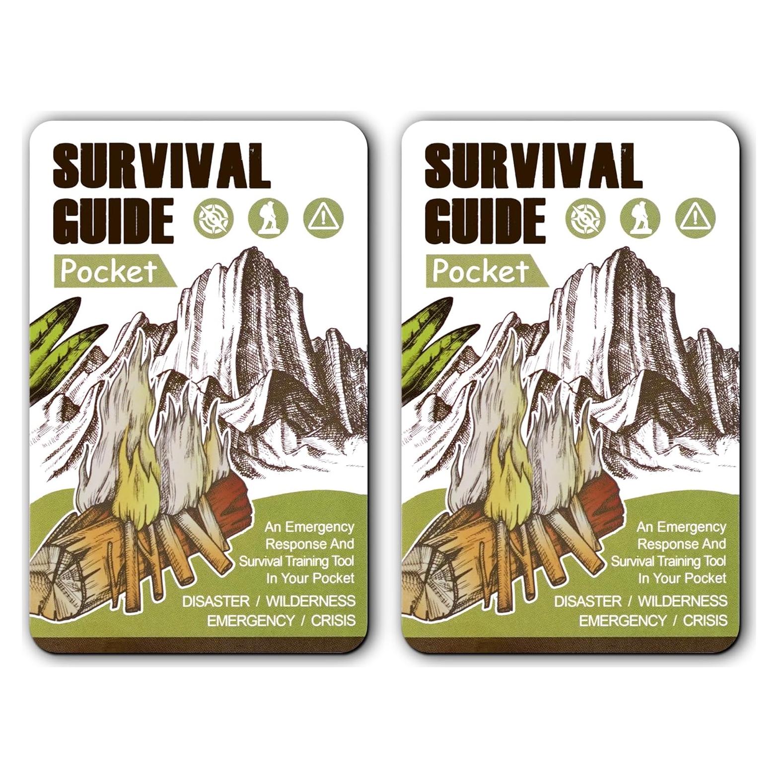 Tiny Pocket Survival Guide EDC Survival Kits Military Grade for Field Emergency, First Aid, Disaster, and Rural Urban Preparedness