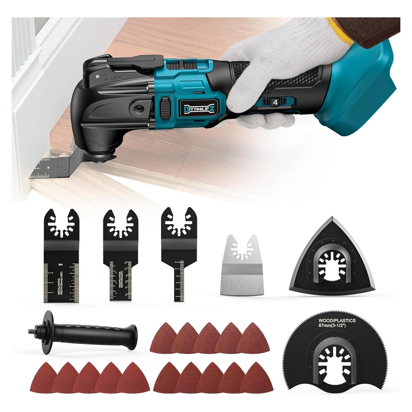 Herramienta Oscilante Inalámbrica DIYtoolifz 18V 6 Velocidades