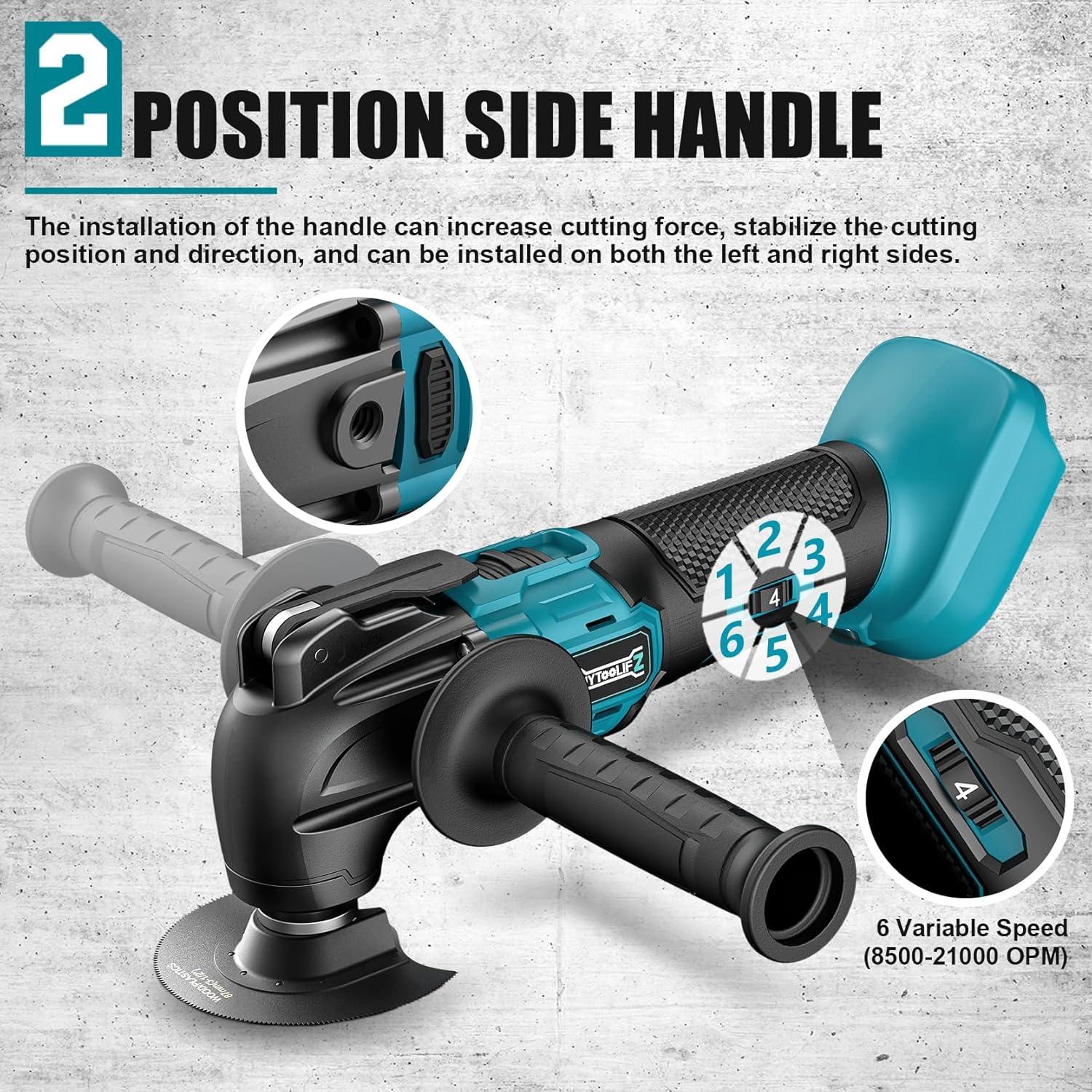 Herramienta Oscilante Inalámbrica DIYtoolifz 18V 6 Velocidades