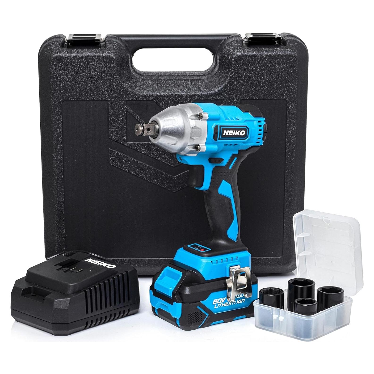 Llave de impacto inalámbrica NEIKO 10883A 20V 1/2" sin escobillas