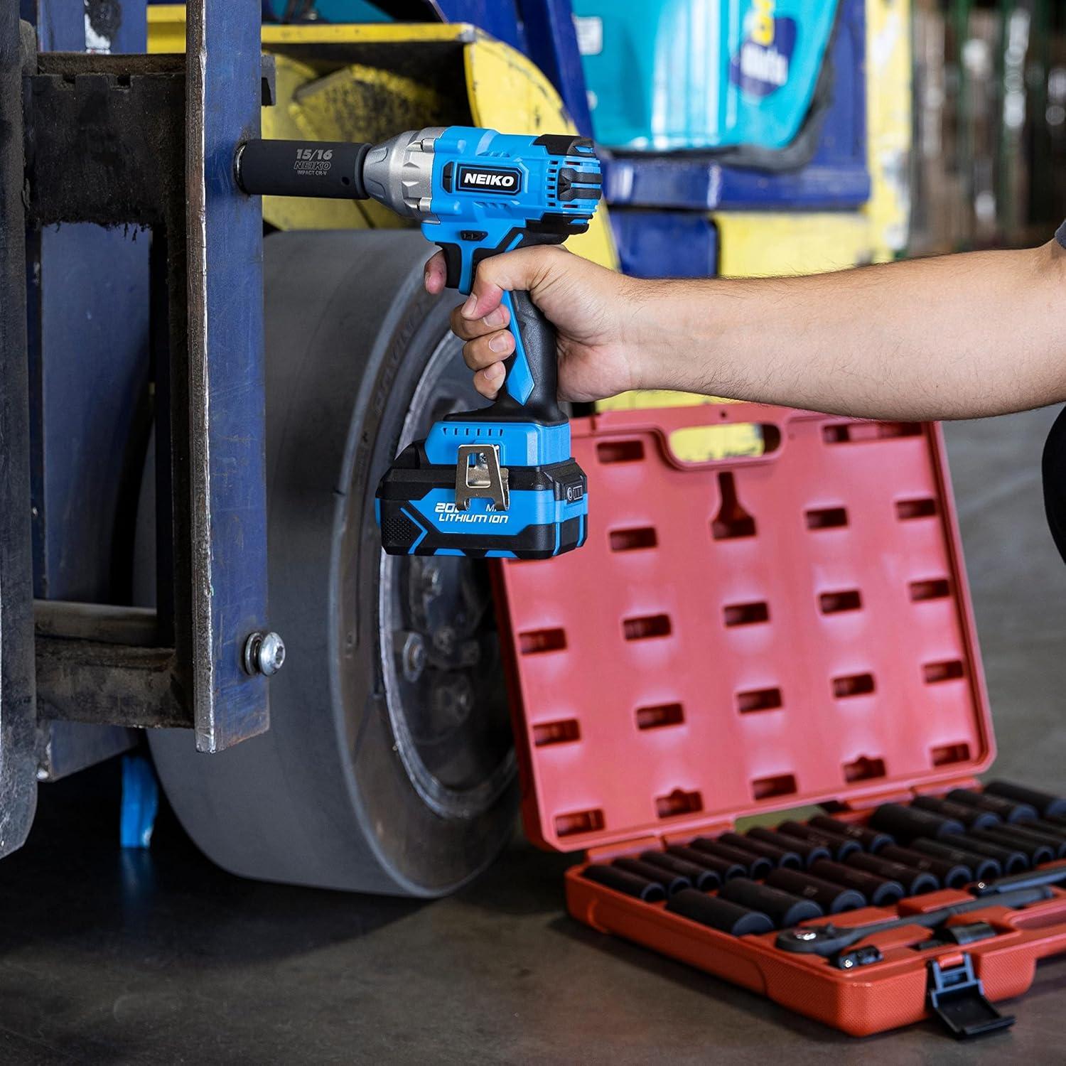 Llave de impacto inalámbrica NEIKO 10883A 20V 1/2" sin escobillas