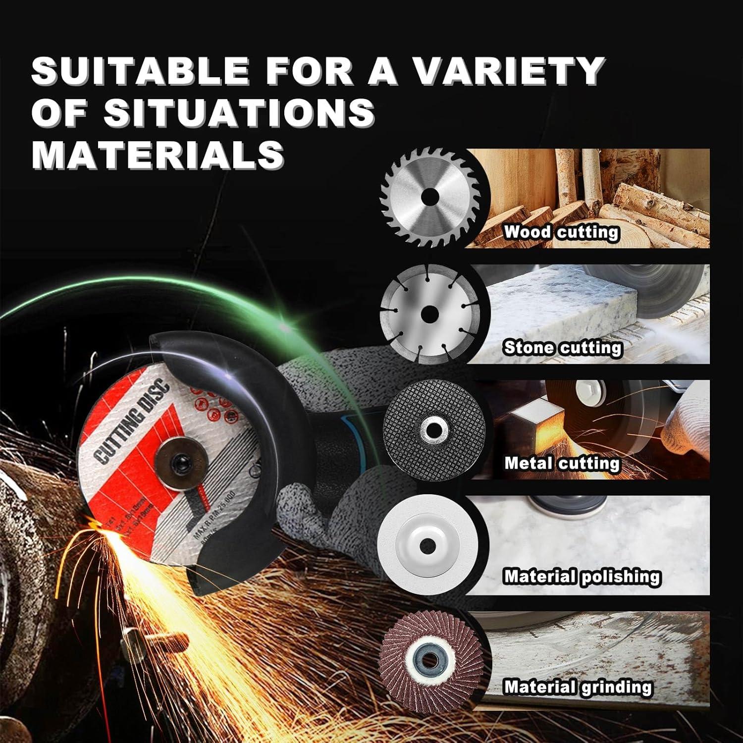 Amoladora Angular Inalámbrica ZFULVO 16.8V 19500RPM con 2 Baterías