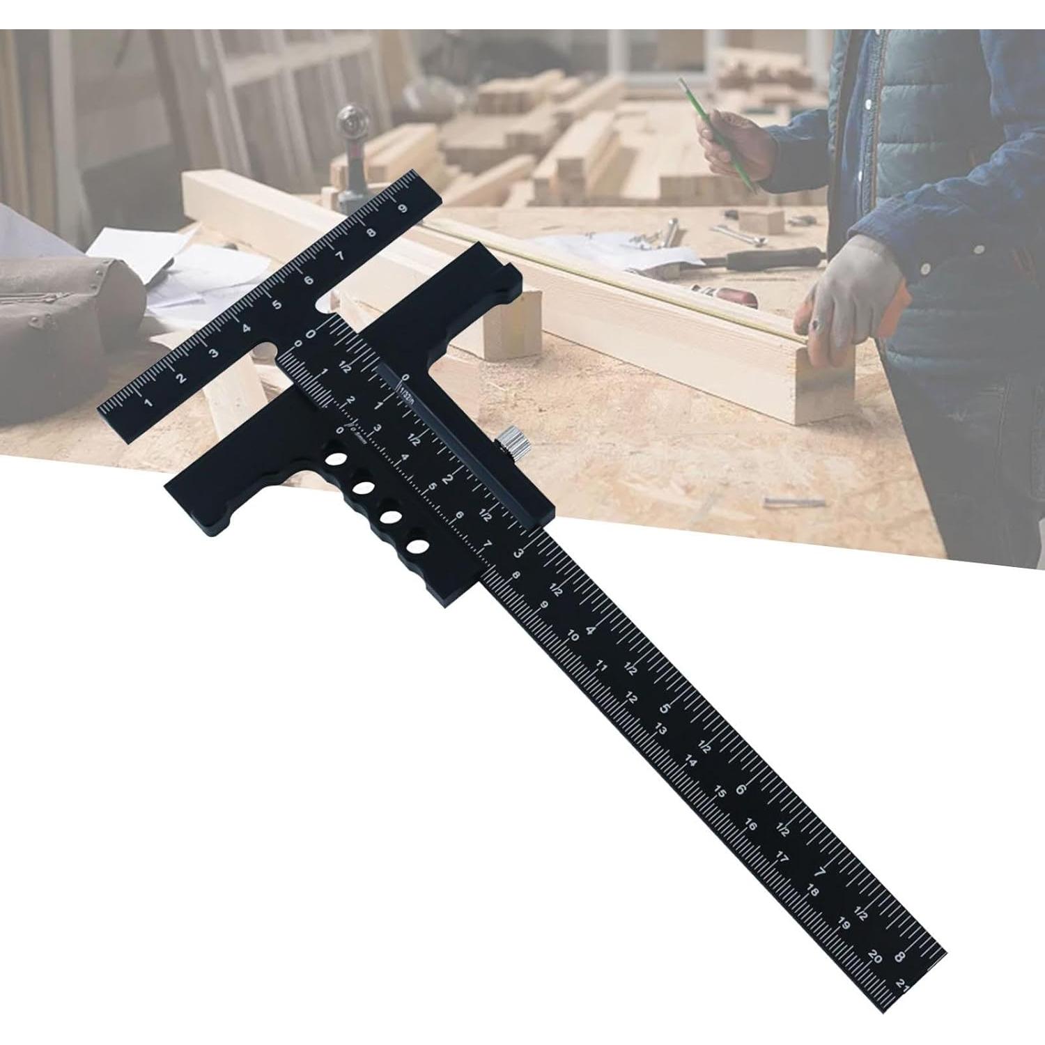 Regla Multifuncional de Trabajo en Madera Leefasy 22.9cm