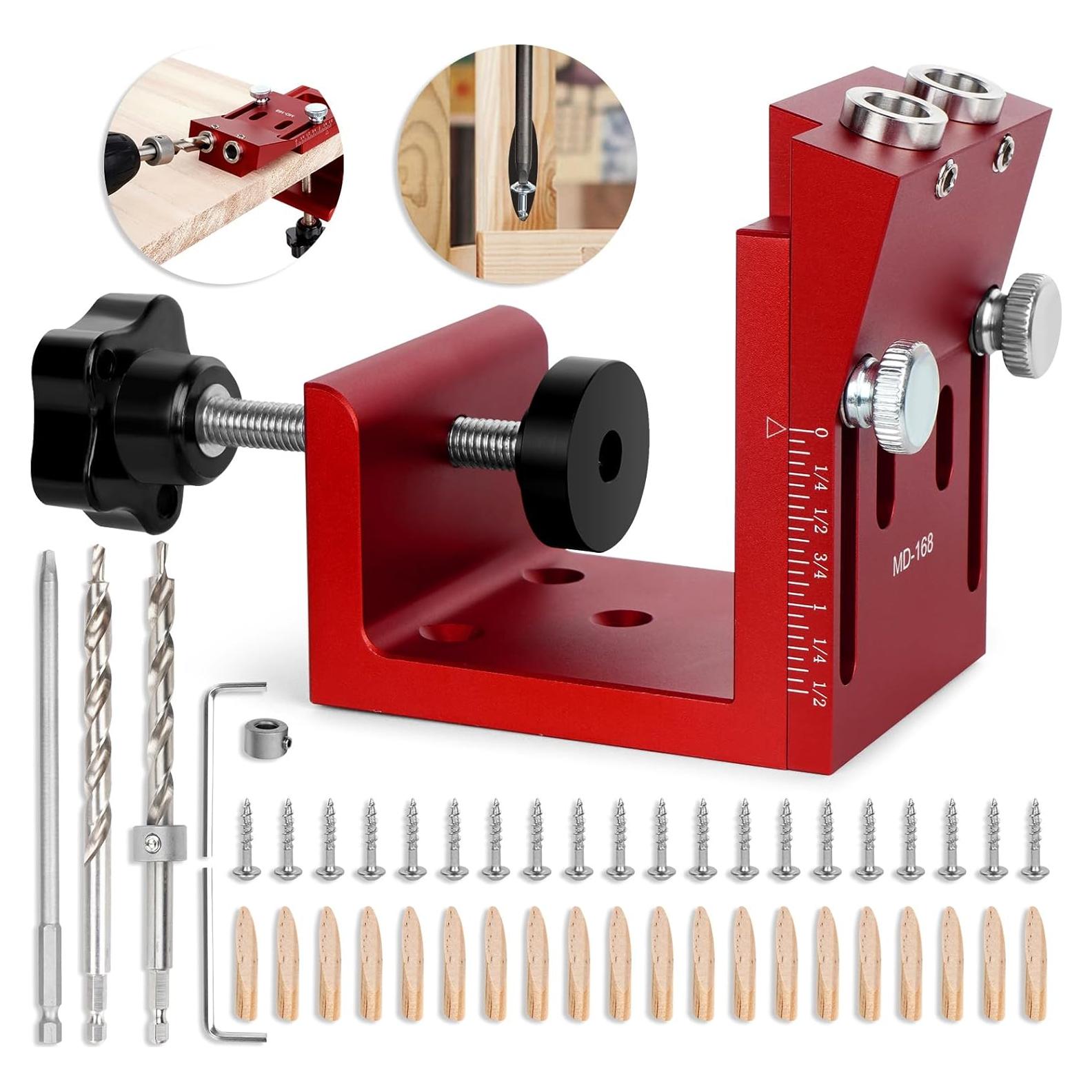 Kit de Plantilla de Agujeros de Pocket TBVHOMM Aluminio Ajustable