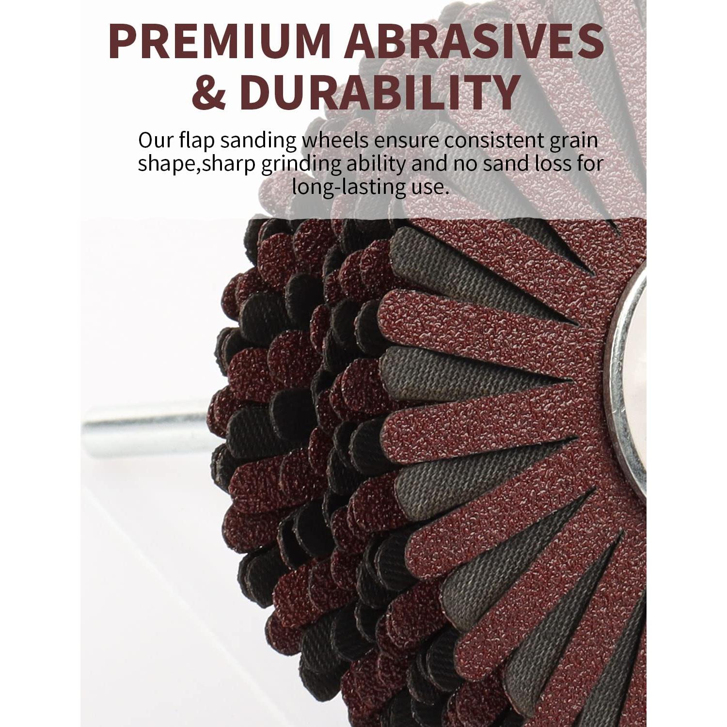 Ruedas de Aletas Abrasivas Rocaris 80 Granos 80 mm - 2 Pcs