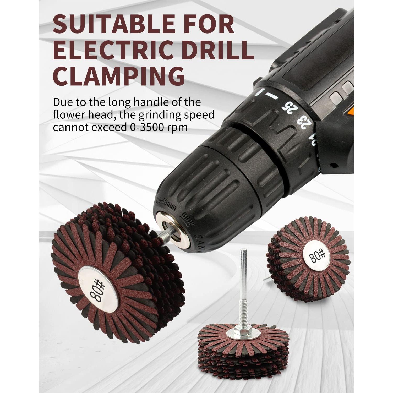 Ruedas de Aletas Abrasivas Rocaris 80 Granos 80 mm - 2 Pcs