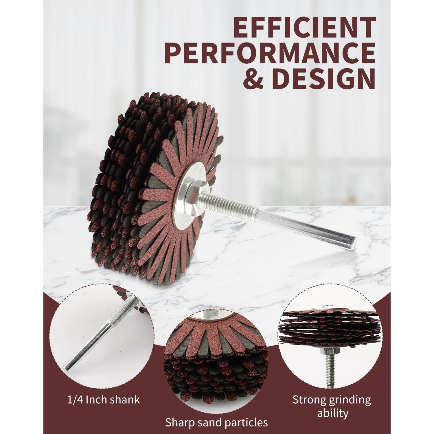 Ruedas de Aletas Abrasivas Rocaris 80 Granos 80 mm - 2 Pcs