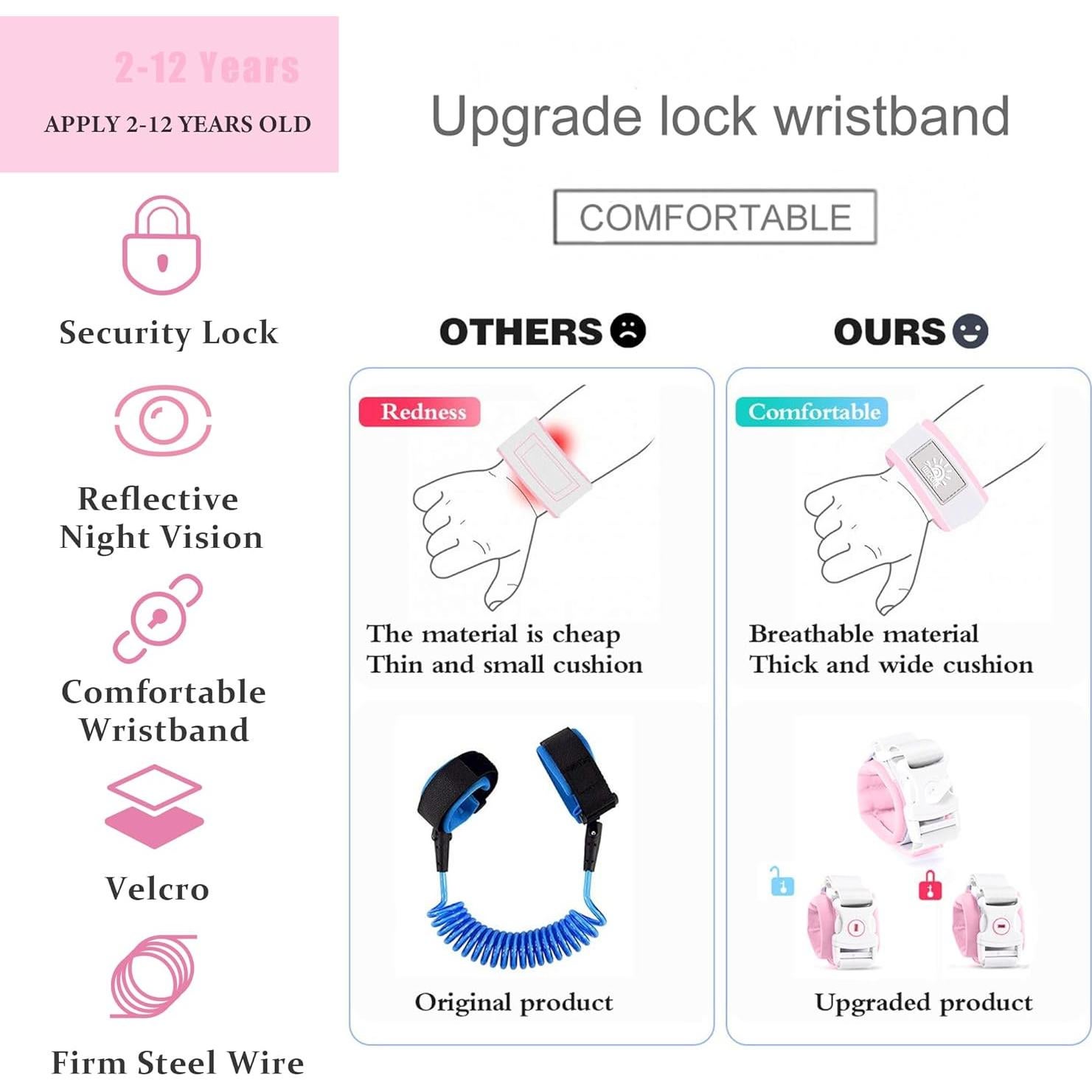 Arnés de Seguridad para Niños WSZCML - Rosa Claro