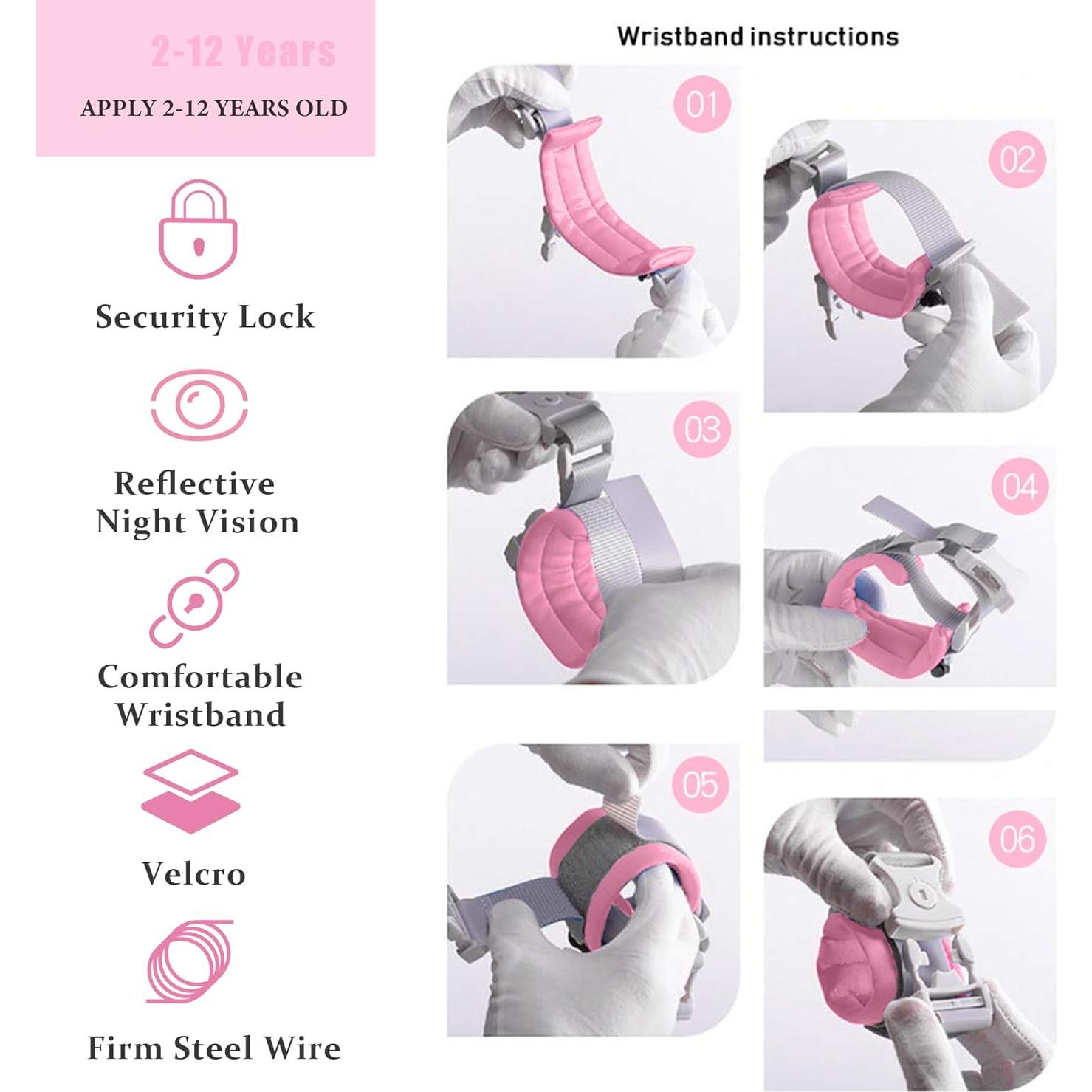 Arnés de Seguridad para Niños WSZCML - Rosa Claro