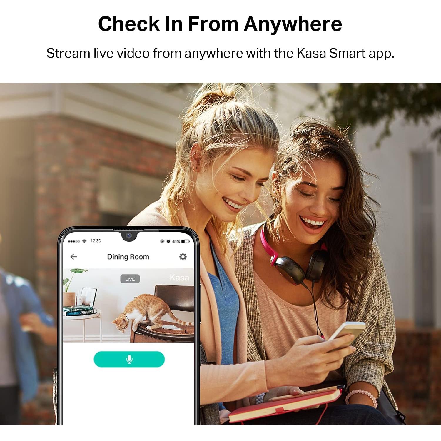 Cámara de Seguridad Kasa 2K QHD Pan/Tilt, Visión Nocturna