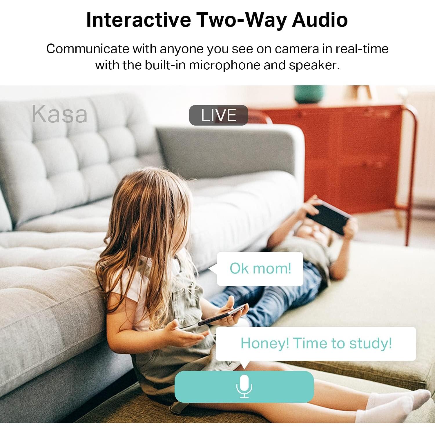 Cámara de Seguridad Kasa 2K QHD Pan/Tilt, Visión Nocturna