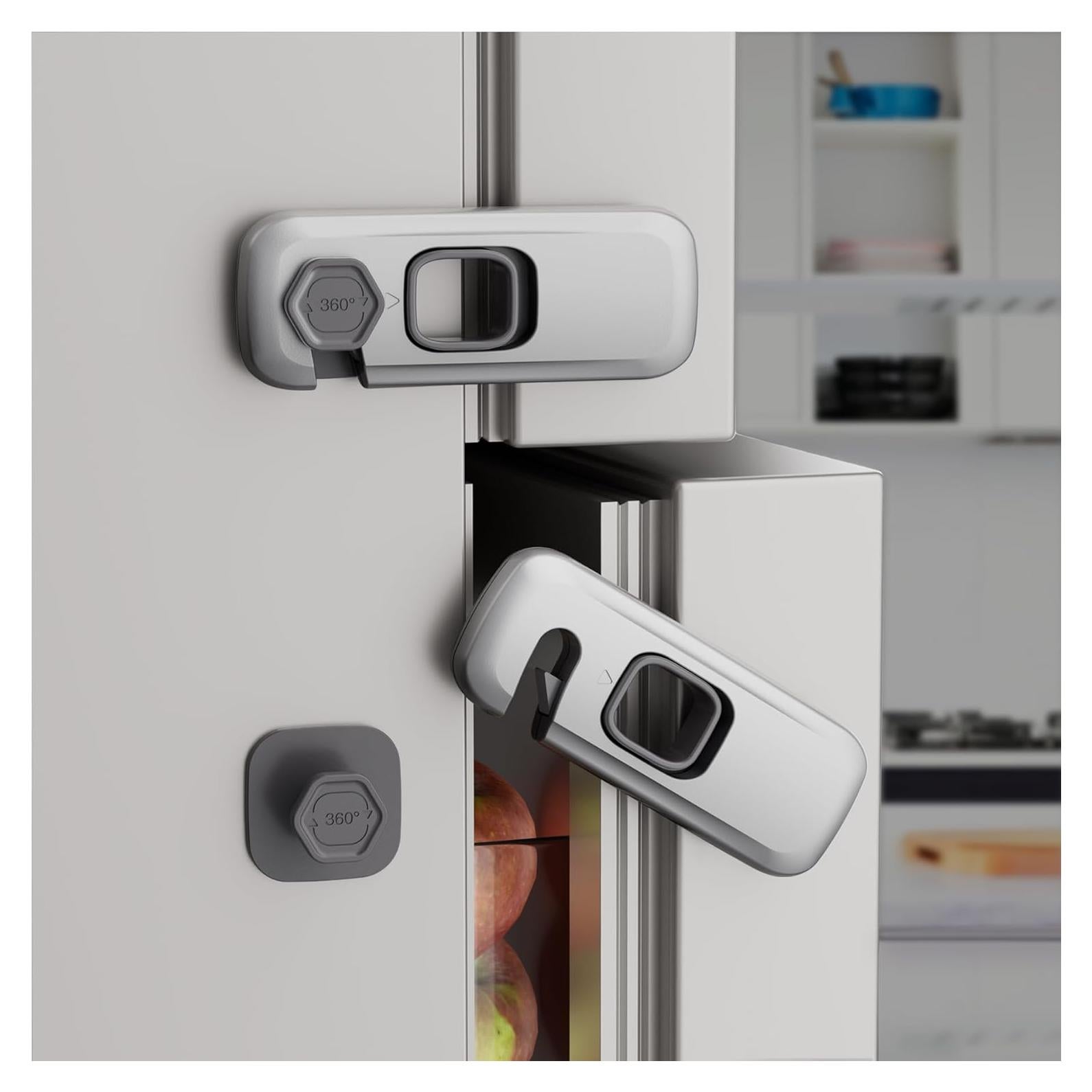 Cerraduras de Seguridad para Refrigerador KIZZHISI 5 Paquete Gris