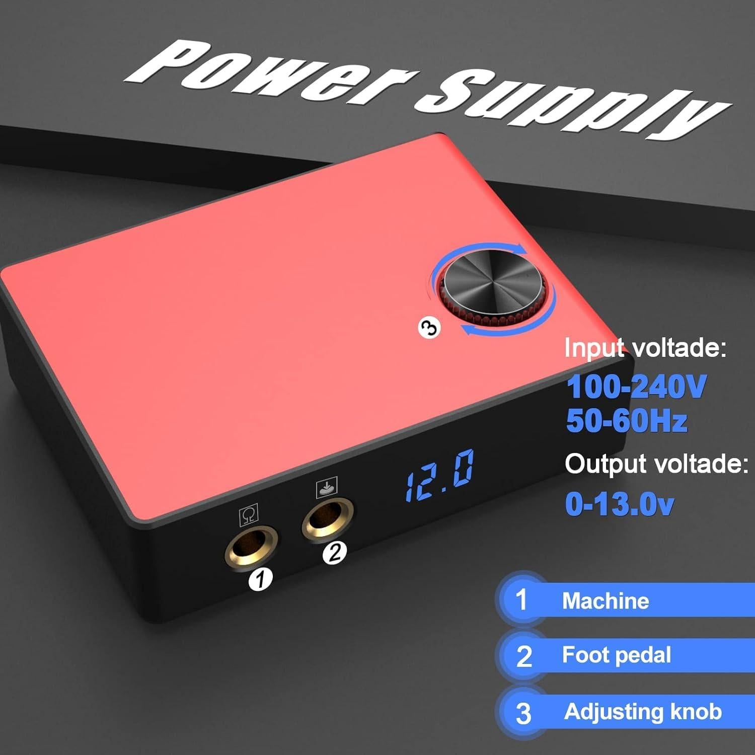 Kit Completo de Tatuaje Solong - Máquina Rotativa, 60 Piezas