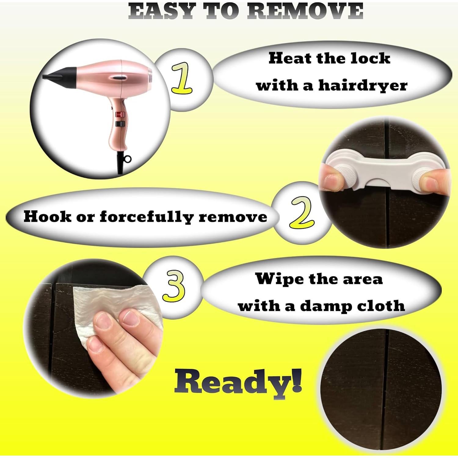 Cerraduras de Seguridad Infantil Best Helpers - 5 Piezas Adhesivas