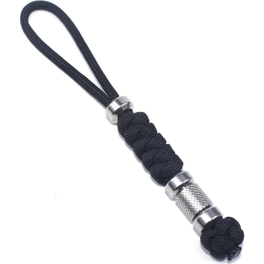 Paquete de 2 Lanyards Paracord Trufas 13.46 cm Negro