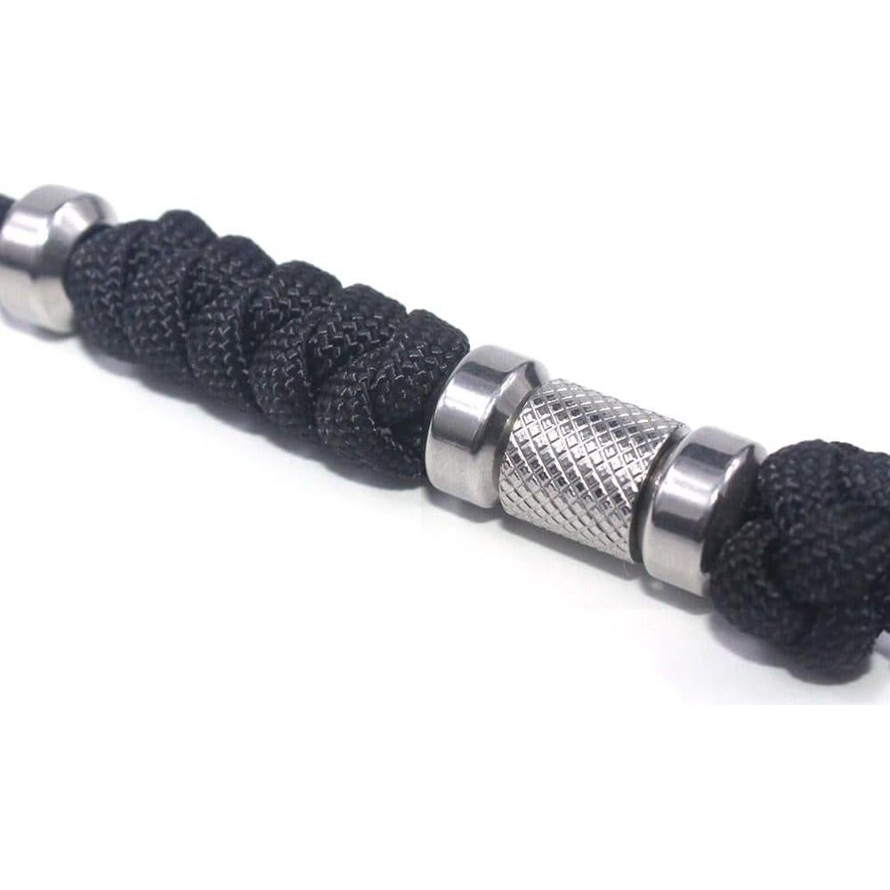 Paquete de 2 Lanyards Paracord Trufas 13.46 cm Negro