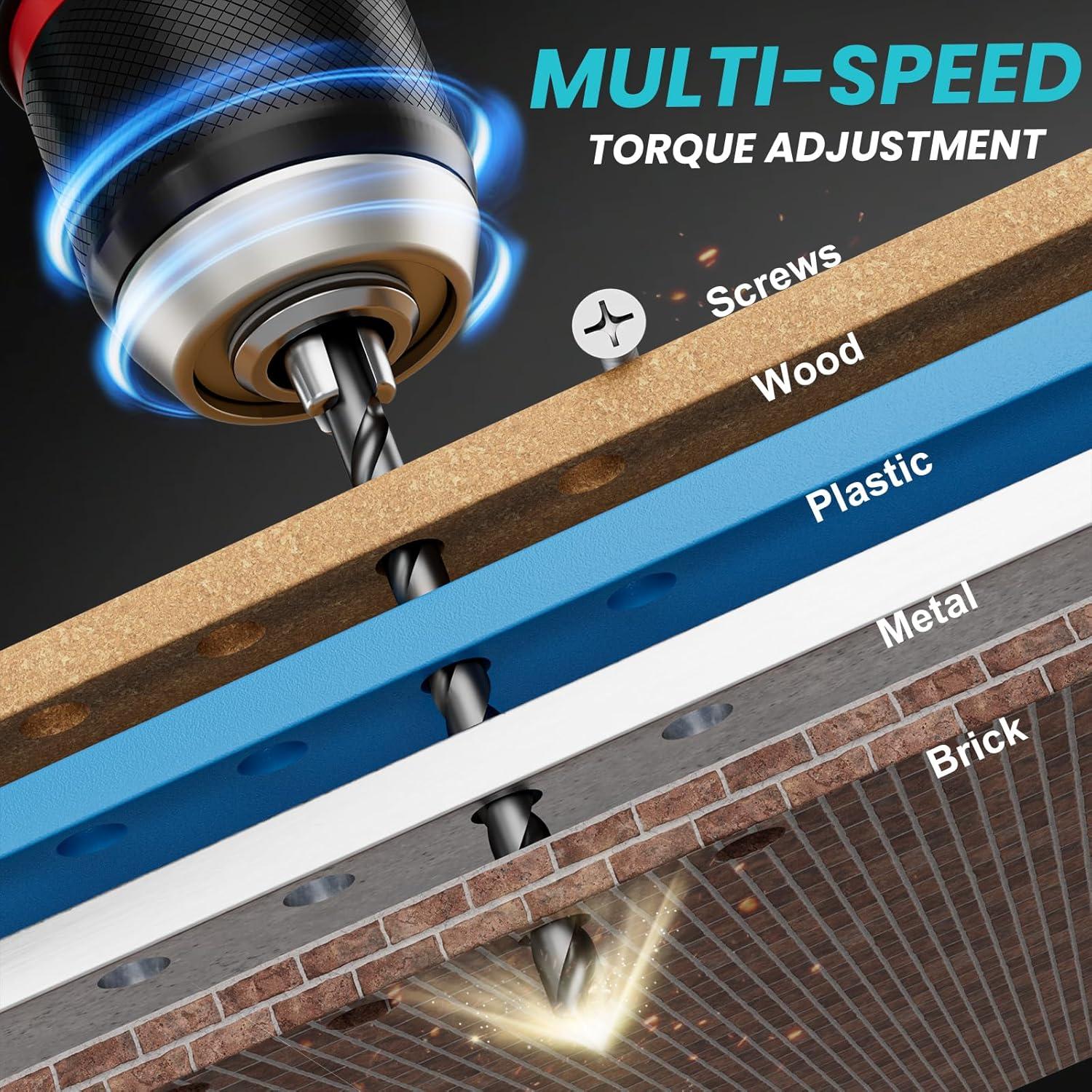 Taladro Inalámbrico DIYtoolifz 18V 440 In-lbs Sin Batería