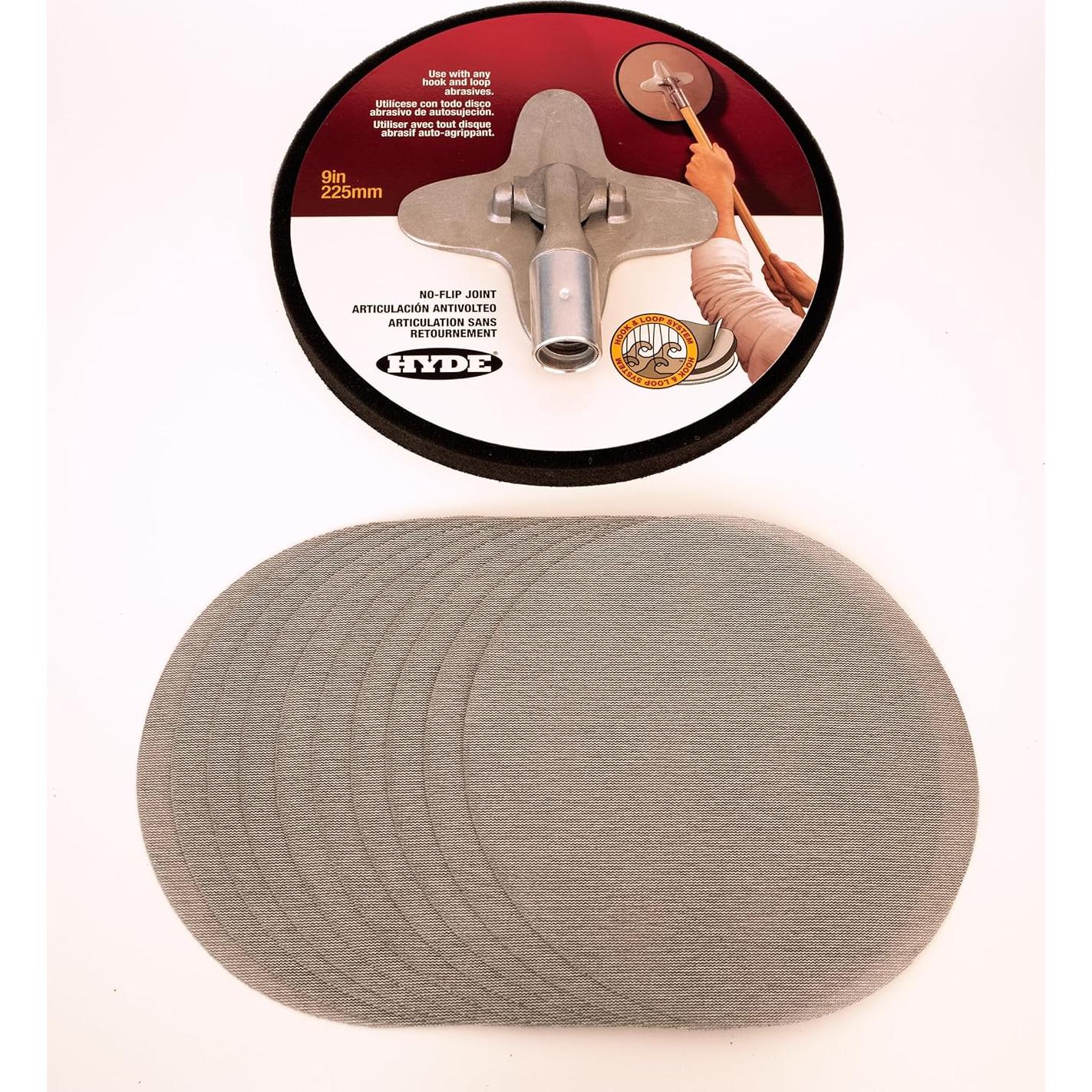 Lijadora Radial Hyde 9" con 10 Discos de Lijado 120 Granos