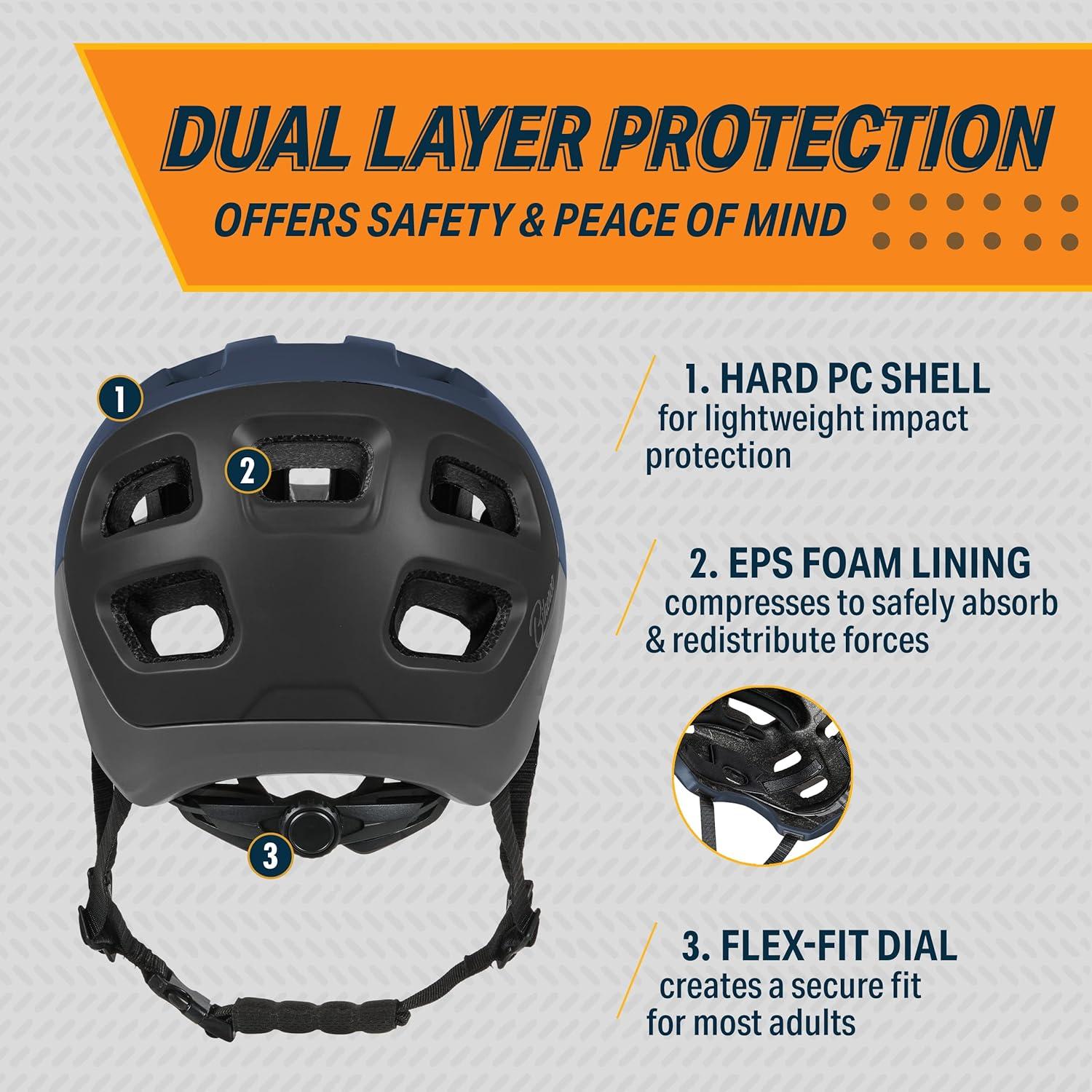 Casco de Bicicleta Bikeroo Adulto Aqua MTB Carretera 56-62 cm