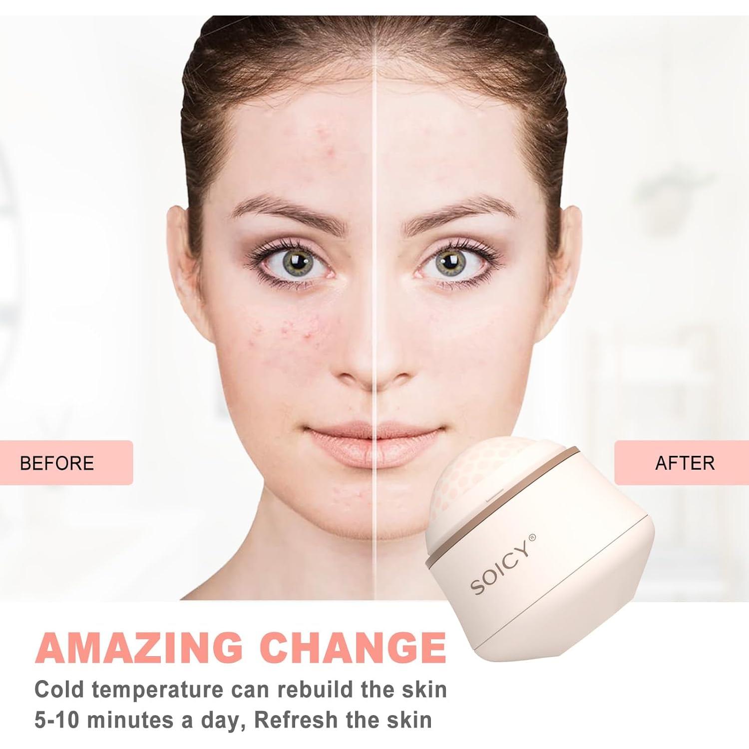 Rodillo de Hielo Facial Leeshine S50 Rosa - Cuidado de Piel