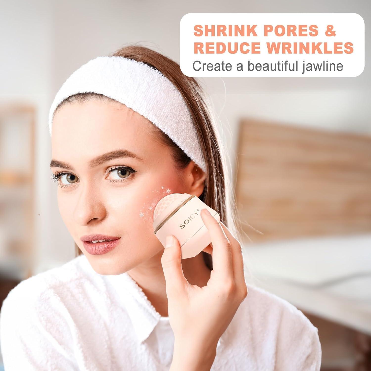 Rodillo de Hielo Facial Leeshine S50 Rosa - Cuidado de Piel