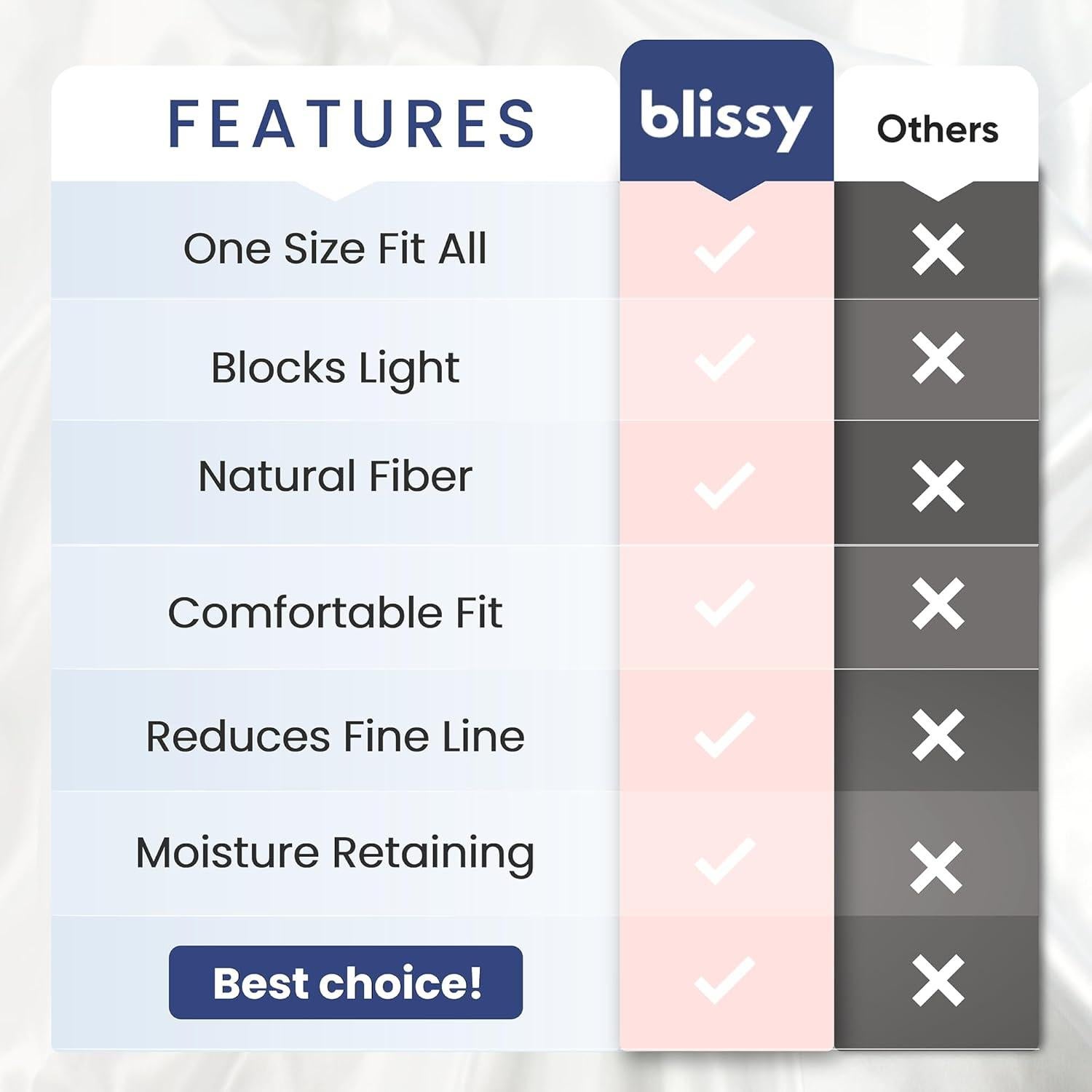 Máscara de Sueño de Seda Blissy - 100% Seda de Morera 22 Momme