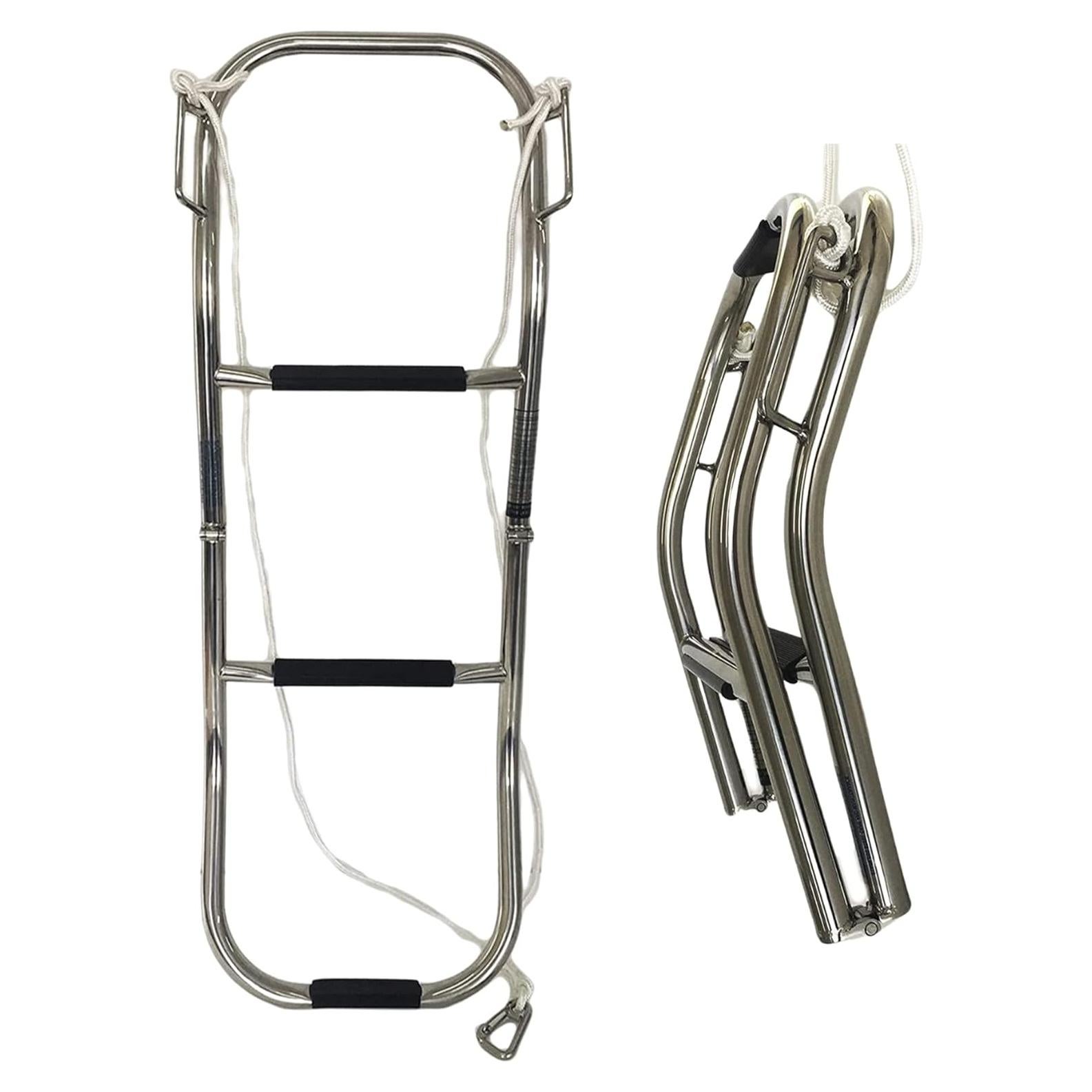 Escalera Plegable 3 Escalones Marine City Acero Inoxidable