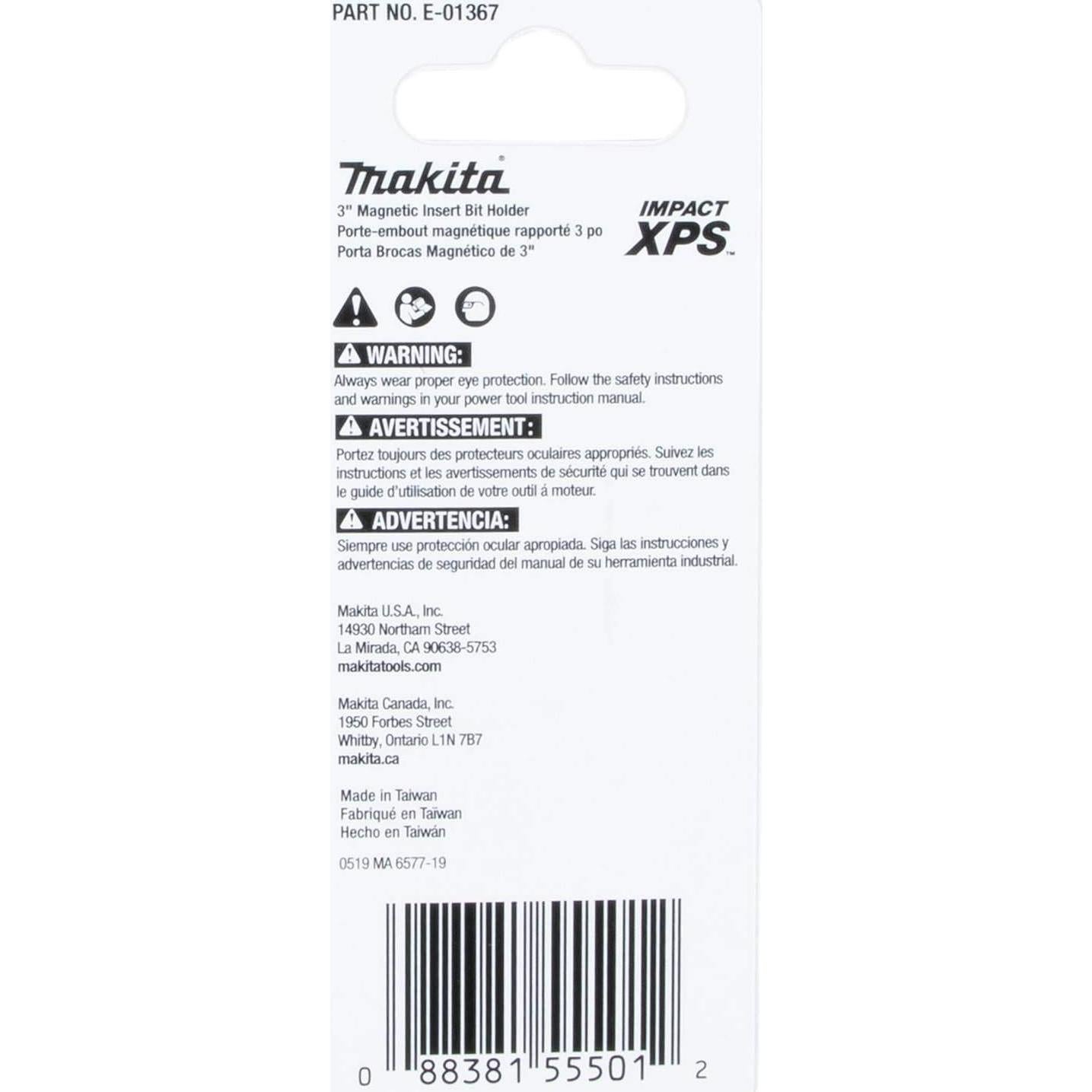 Portabits Magnético de Inserción 3" Makita E-01367