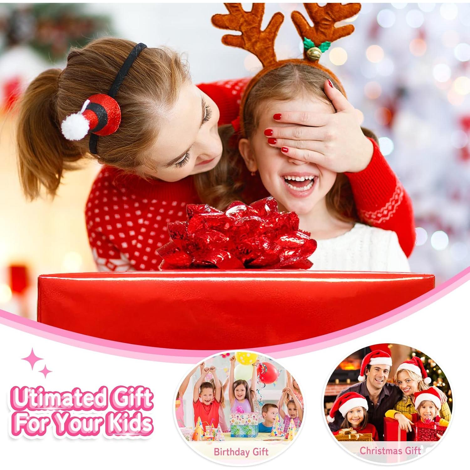 JOYMOR Ride on Truck with Remote Control, 4 Wheels 12V Battery Powered Kids Car, with LED Headlight/Horn Button/ MP3 Player/USB Port/Forward Backward/Kids Girl Boy (Black)