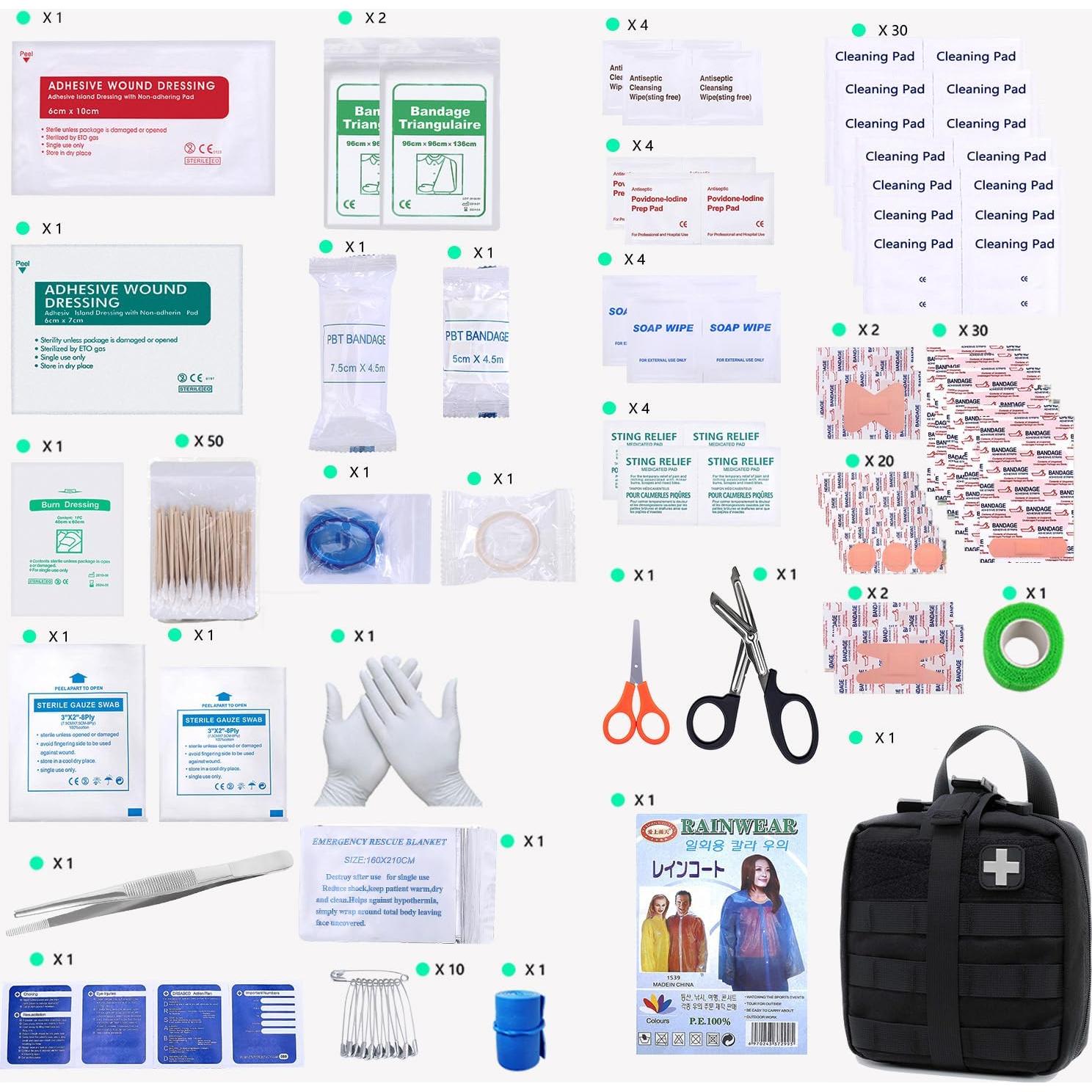 Kit de Primeros Auxilios Carlebben Rip-Away Molle 180 Piezas