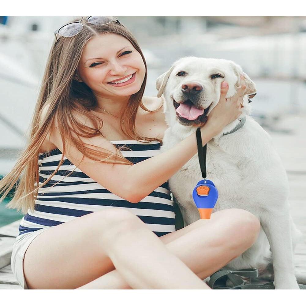 Clicker de Entrenamiento Perros Vivostore con Silbato Azul