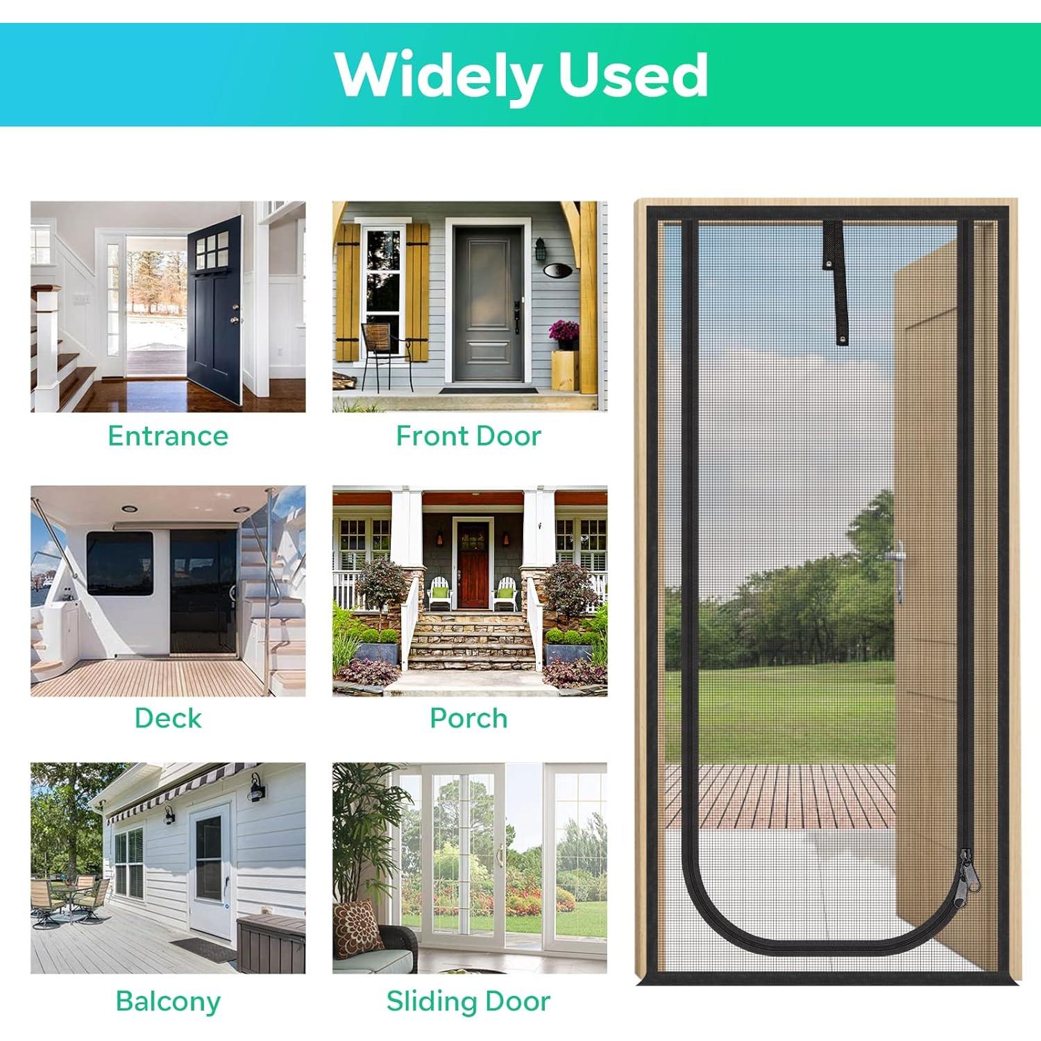 Puerta de Pantalla Reforzada MYPIN 40x213 cm para Mascotas