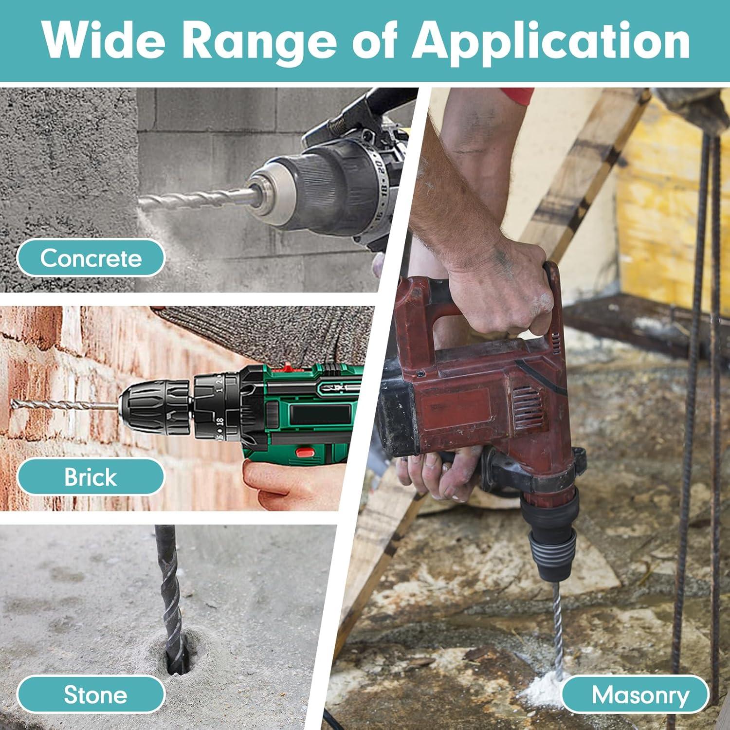 Juego de 20 Brocas y Cinceles YOSIGHT SDS-Plus para Hormigón