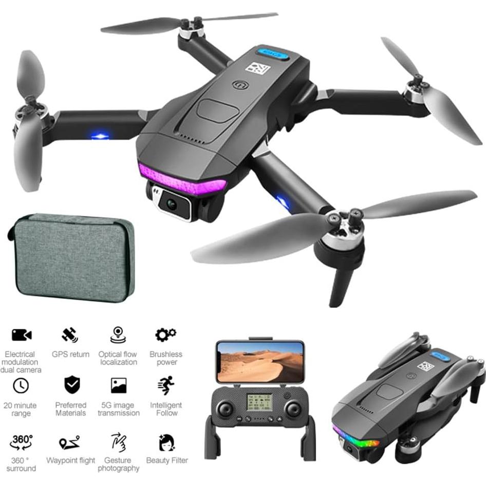 Dron GPS Cotwodfa D8002 4K con 75 min de vuelo