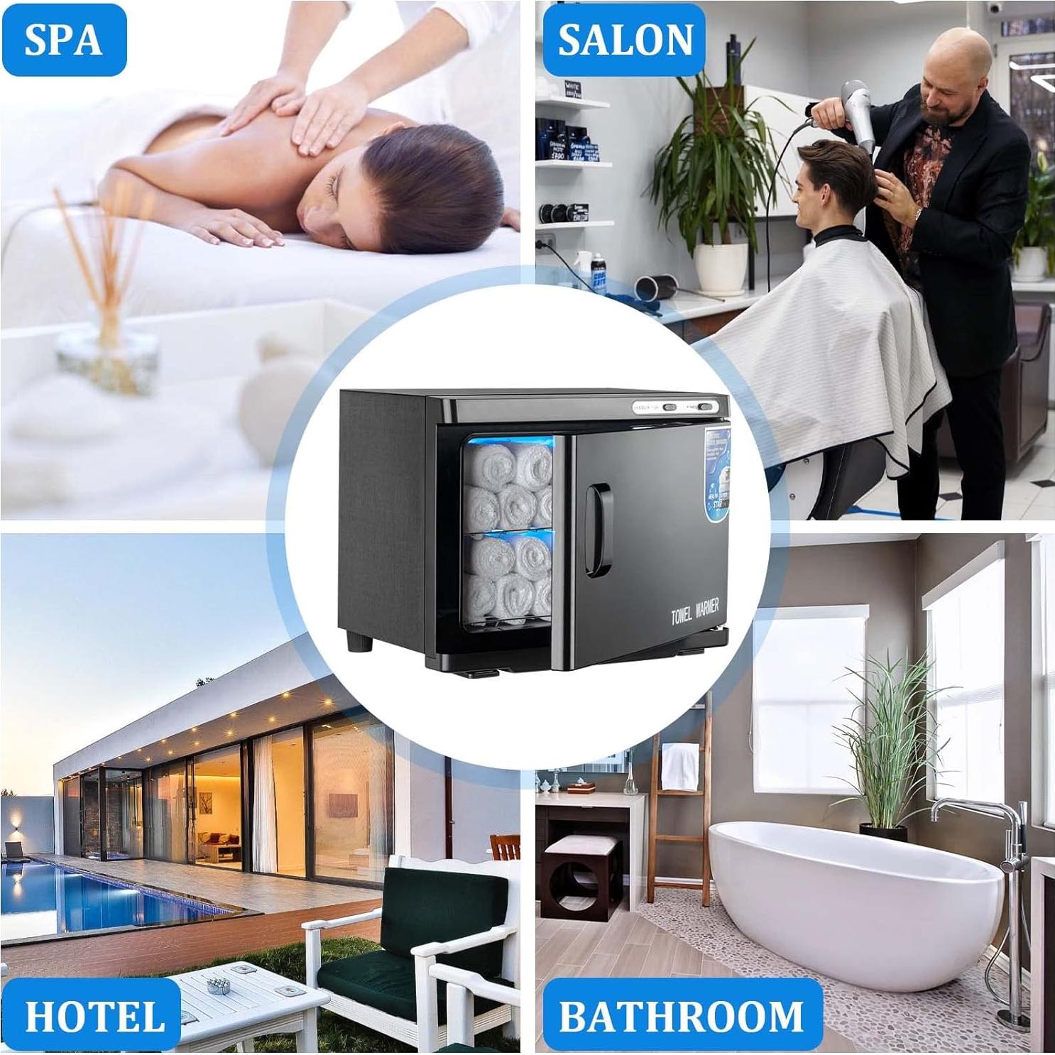 Armario Calentador de Toallas JXSDLIY 23L con Luz LED - Negro