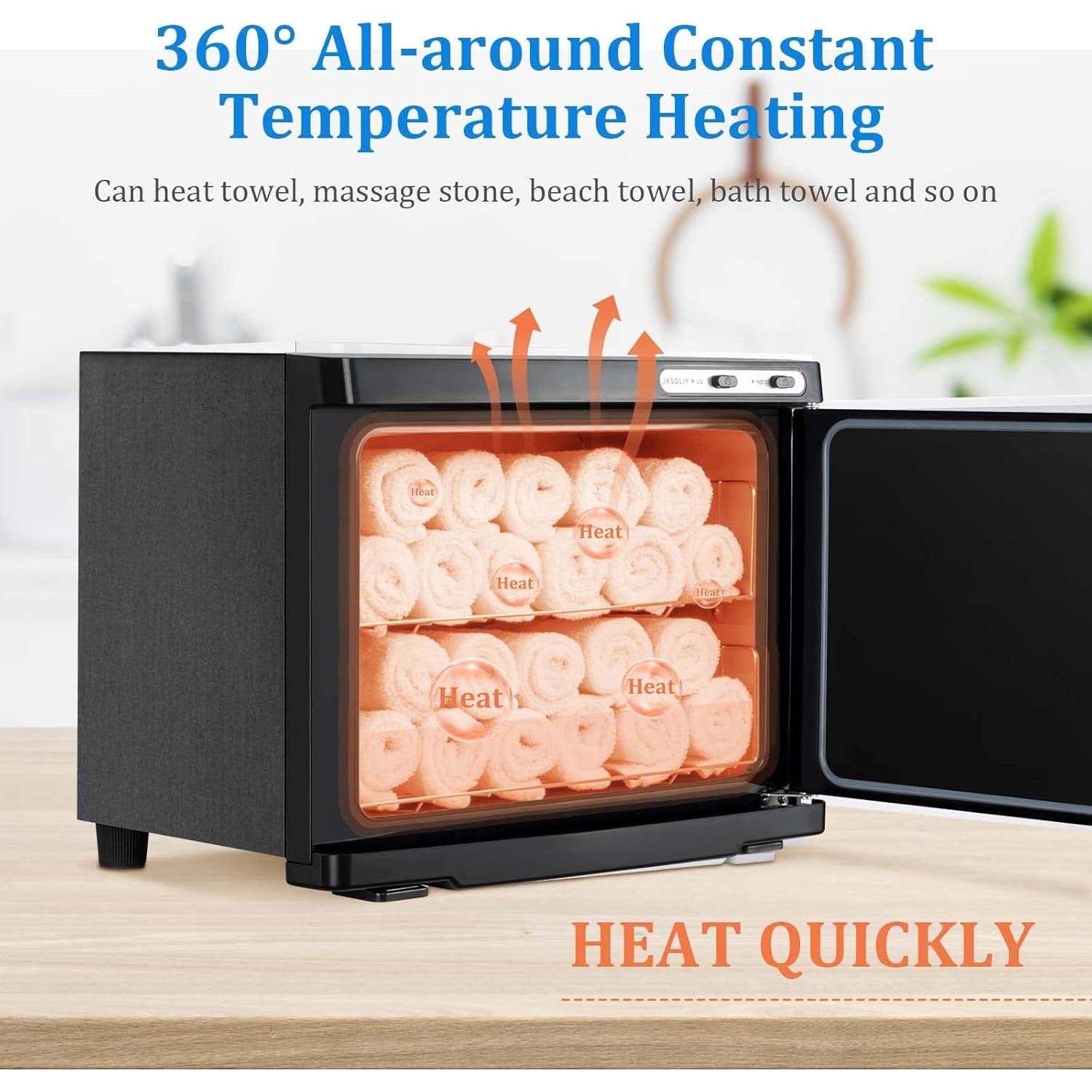 Armario Calentador de Toallas JXSDLIY 23L con Luz LED - Negro