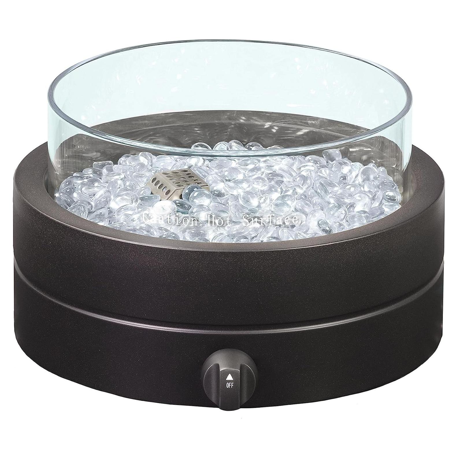 Mesa de Fuego Redonda Amazon Basics 35,56 cm 9000 BTU