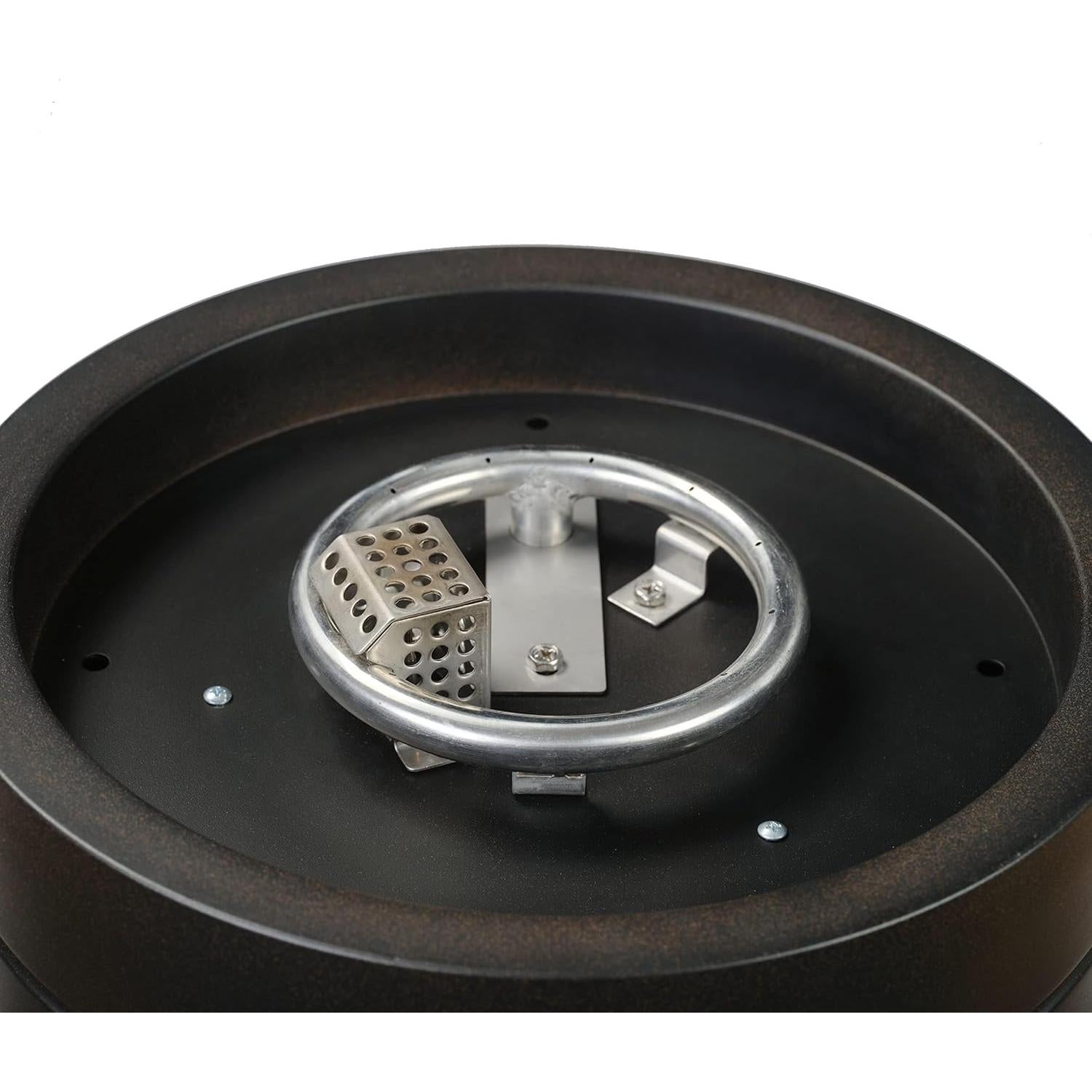 Mesa de Fuego Redonda Amazon Basics 35,56 cm 9000 BTU