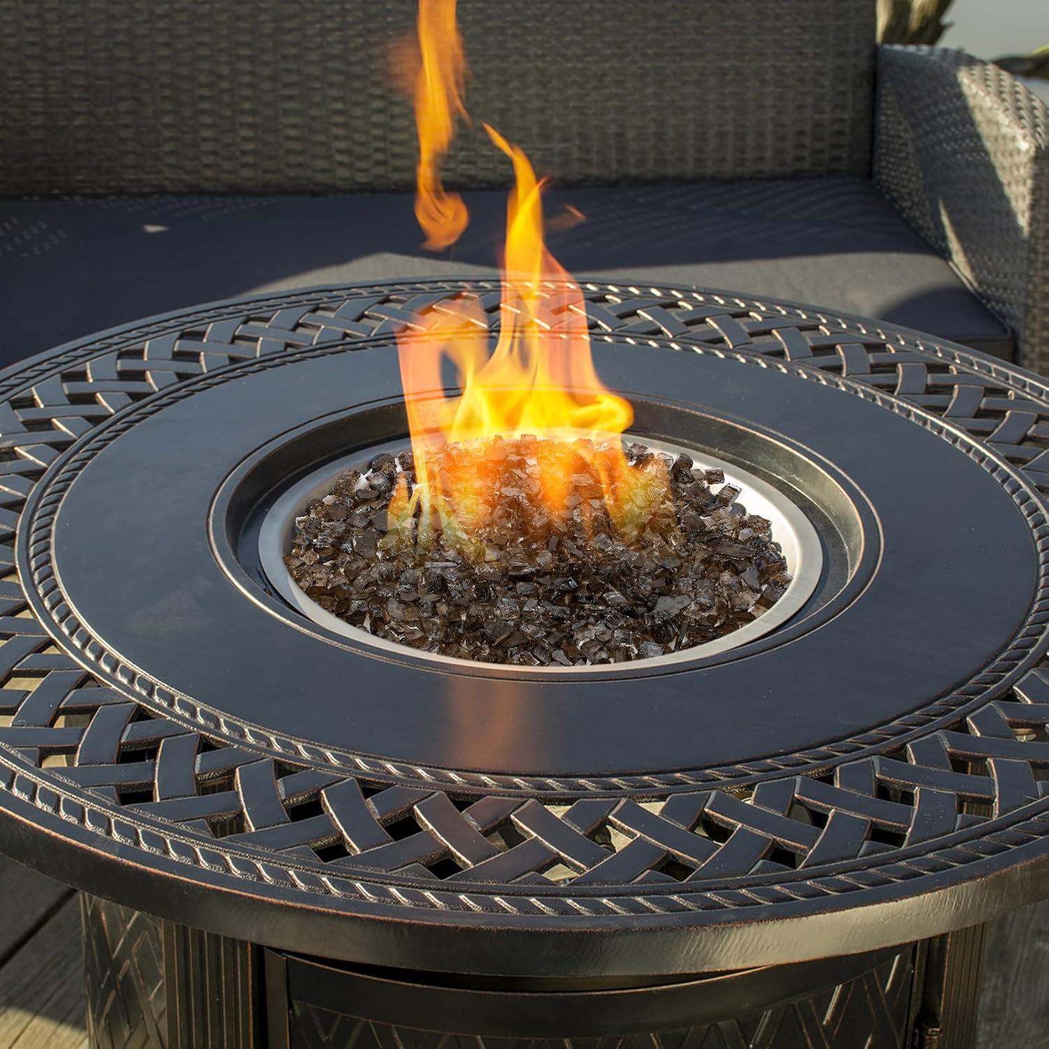 Vidrio para Fuego Onlyfire 4,54 kg Bronce 0,64 cm para Hoguera