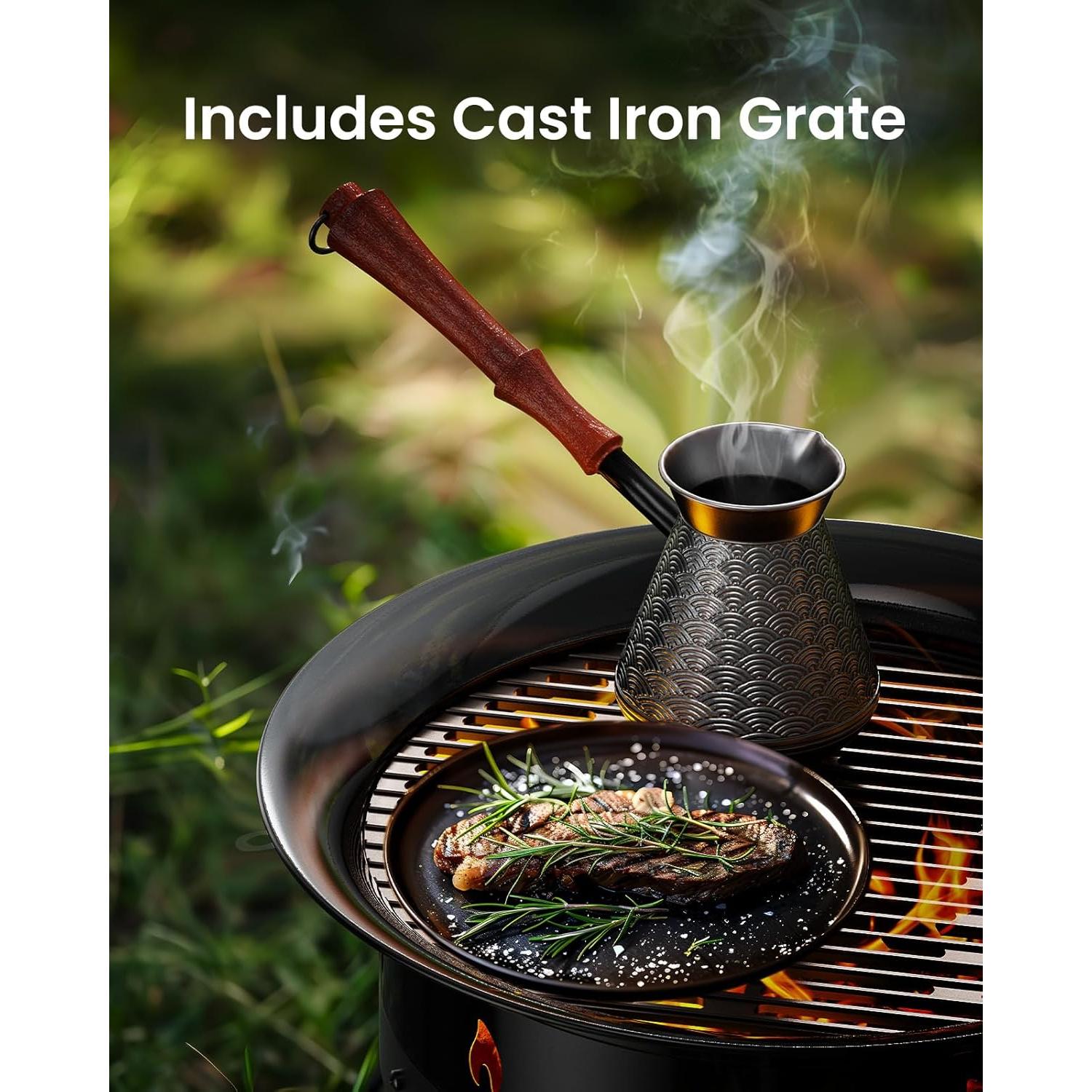 Hoguera de Propano Ciays 48 cm con Parrilla y Plegable