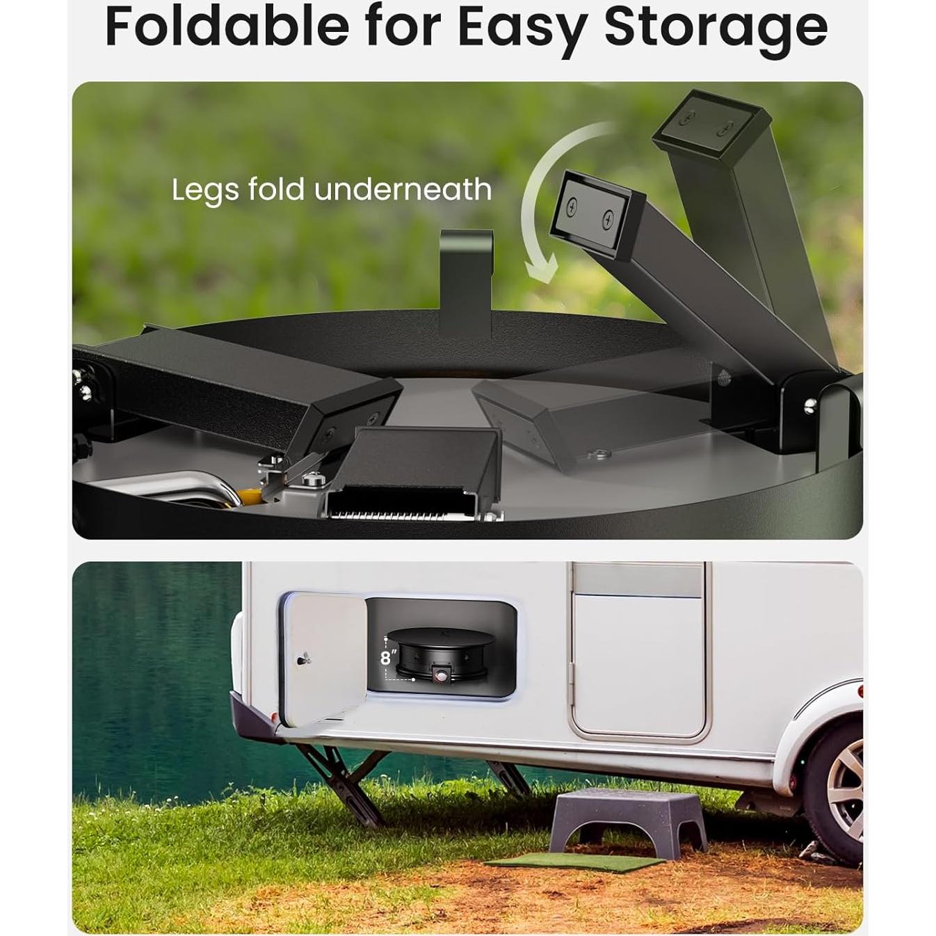 Hoguera de Propano Ciays 48 cm con Parrilla y Plegable